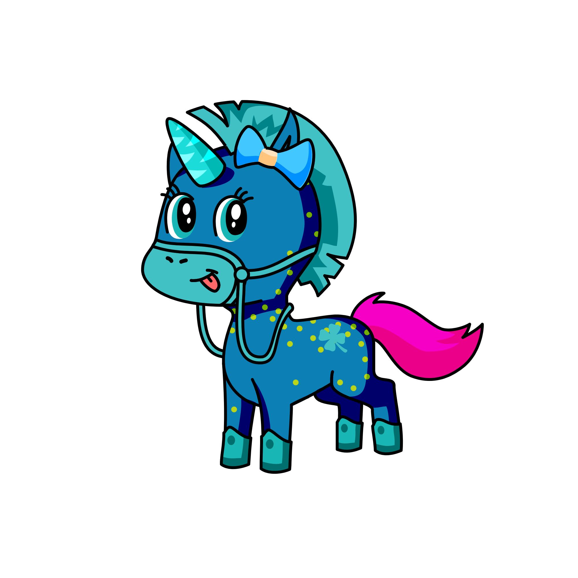 Sky the baby., the unicorn