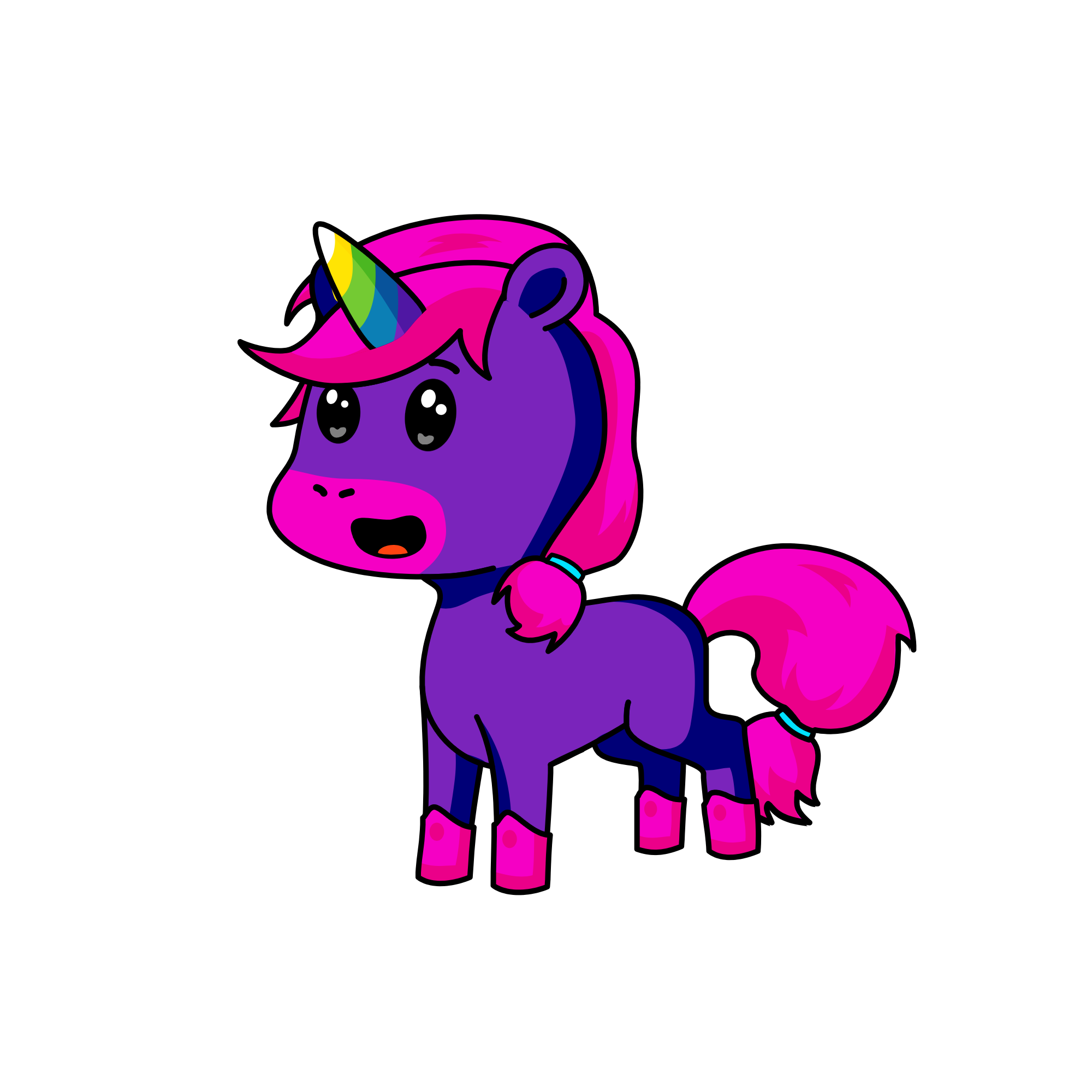 The raspberry in bubblegum baby., the unicorn