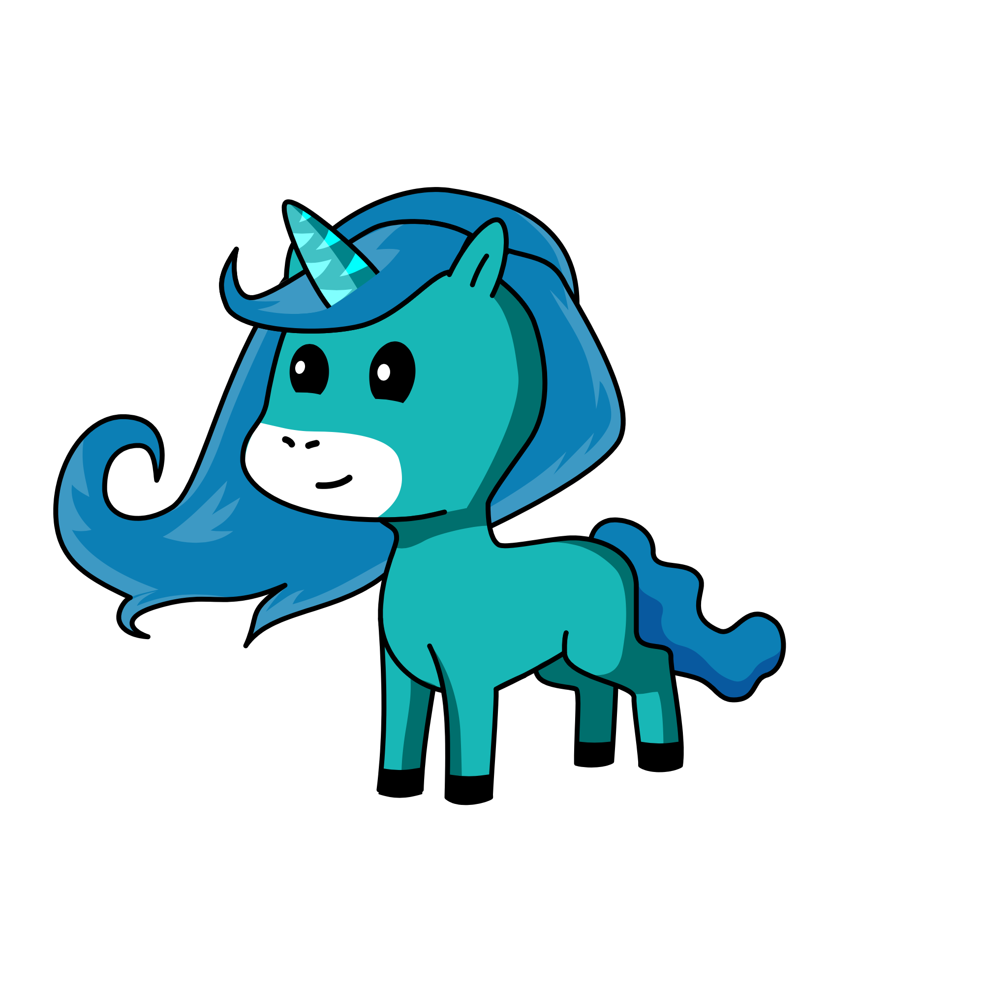 Ice baby girl, the unicorn
