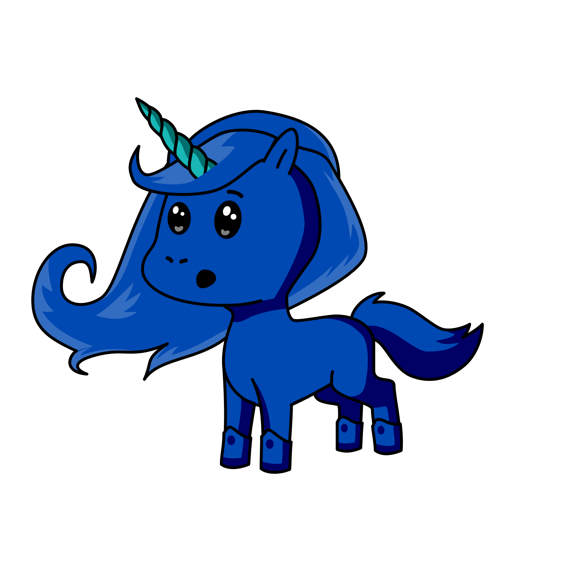 Bluey., the unicorn