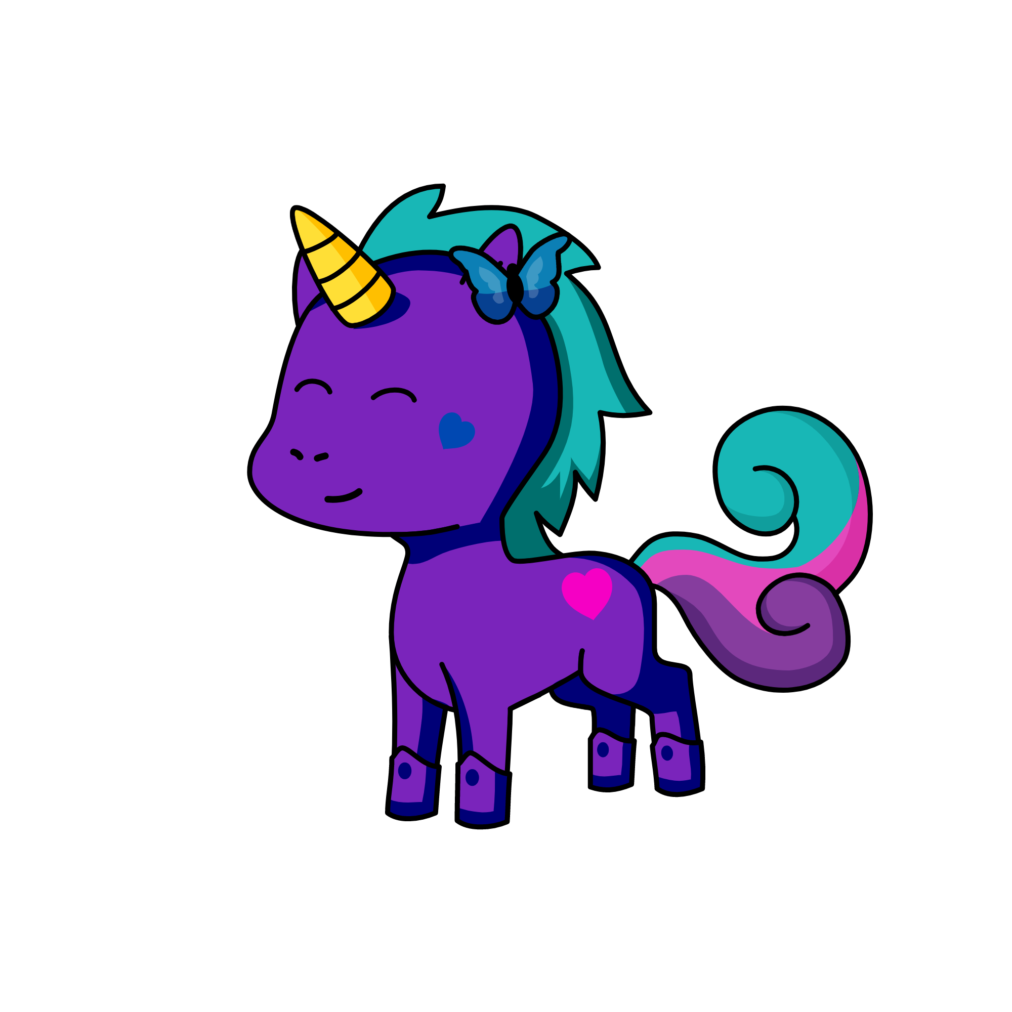 Bubbles, the unicorn