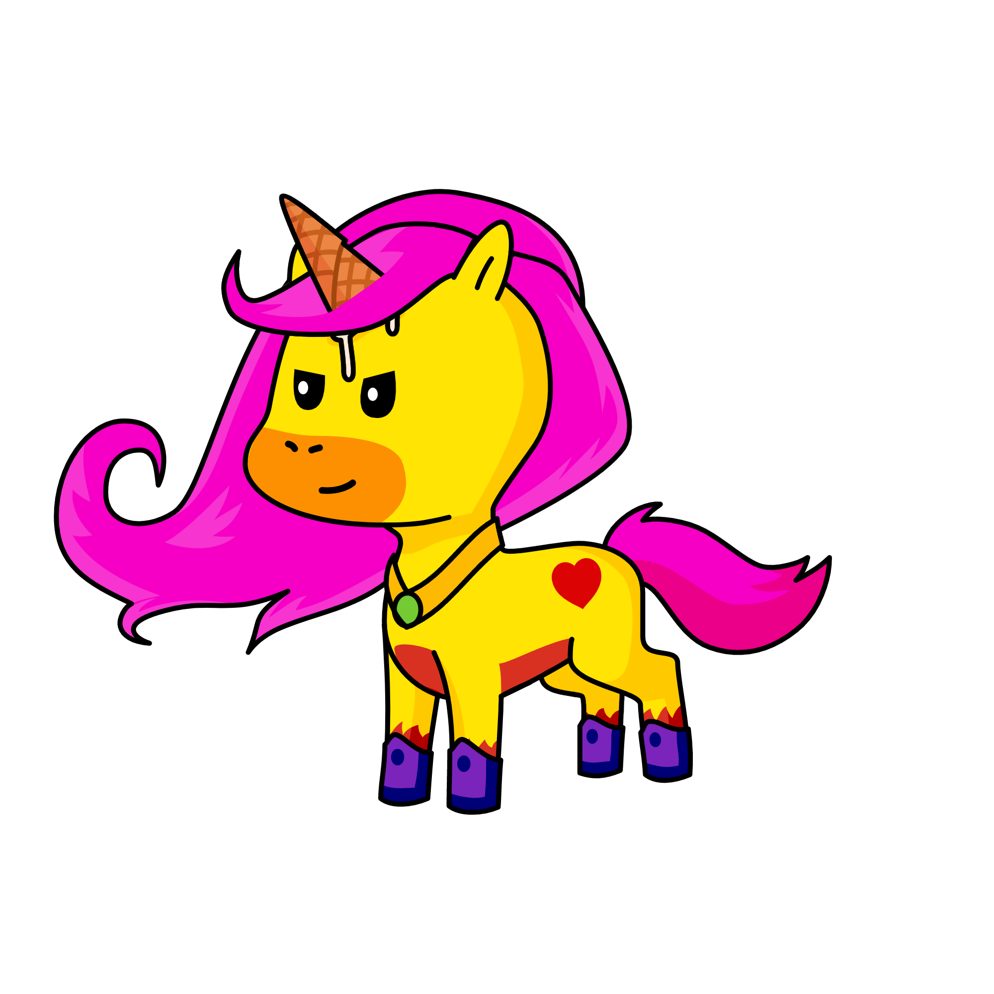 Sexy babe, the unicorn