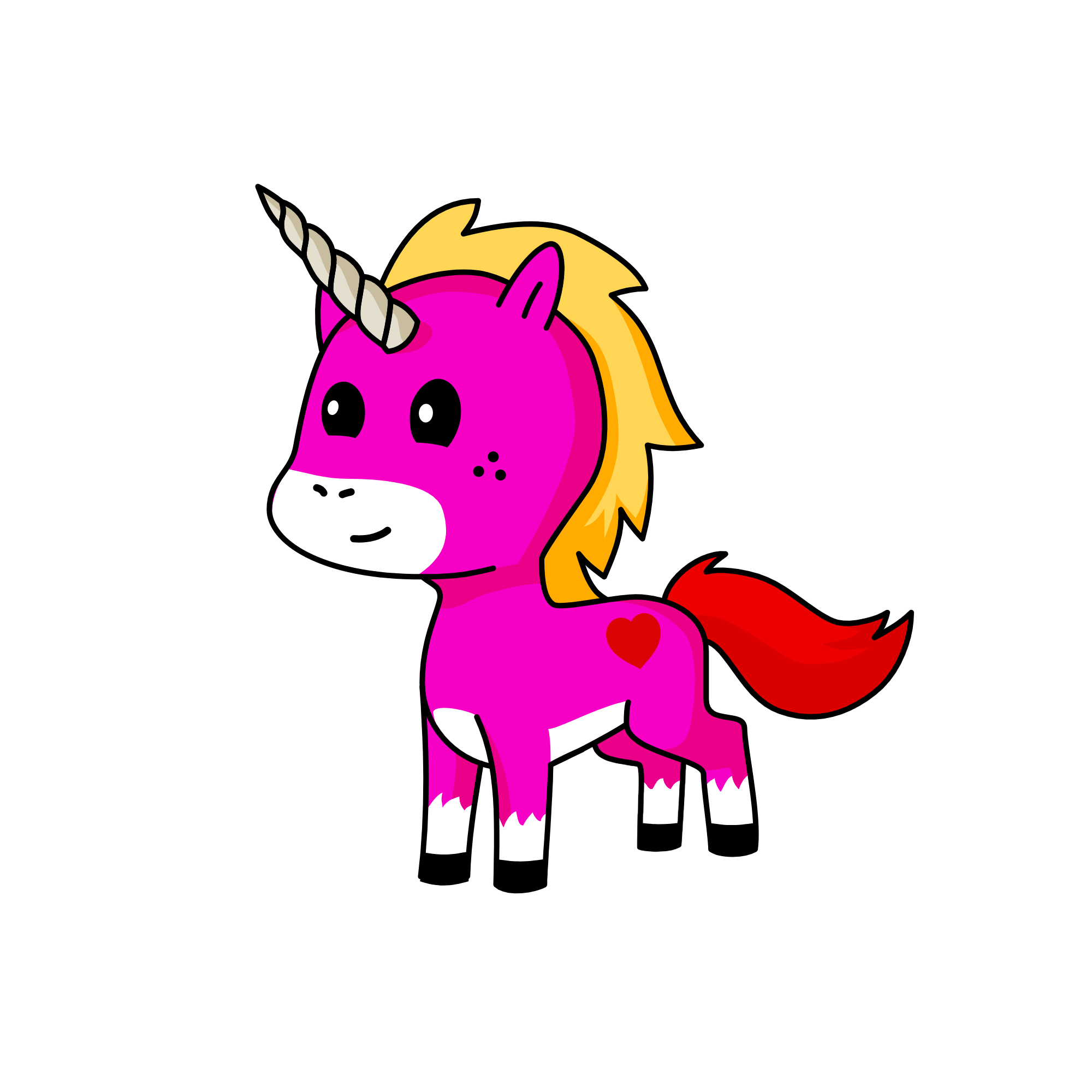 Cute girl uni, the unicorn