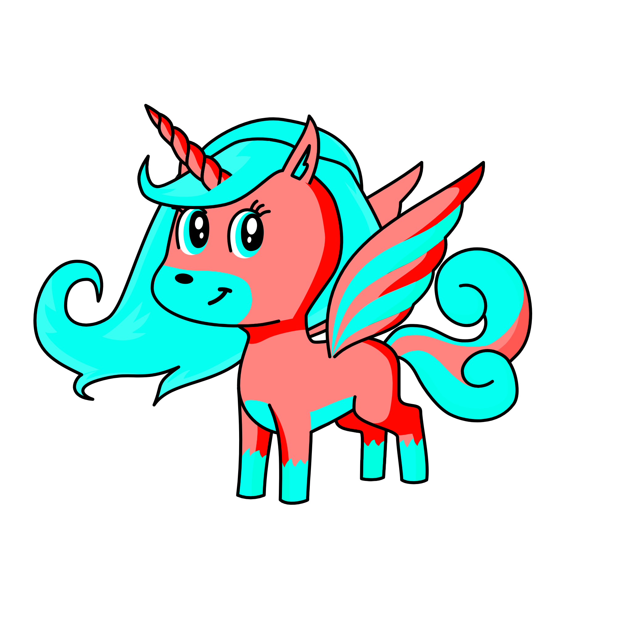 lily with wings, the unicorn