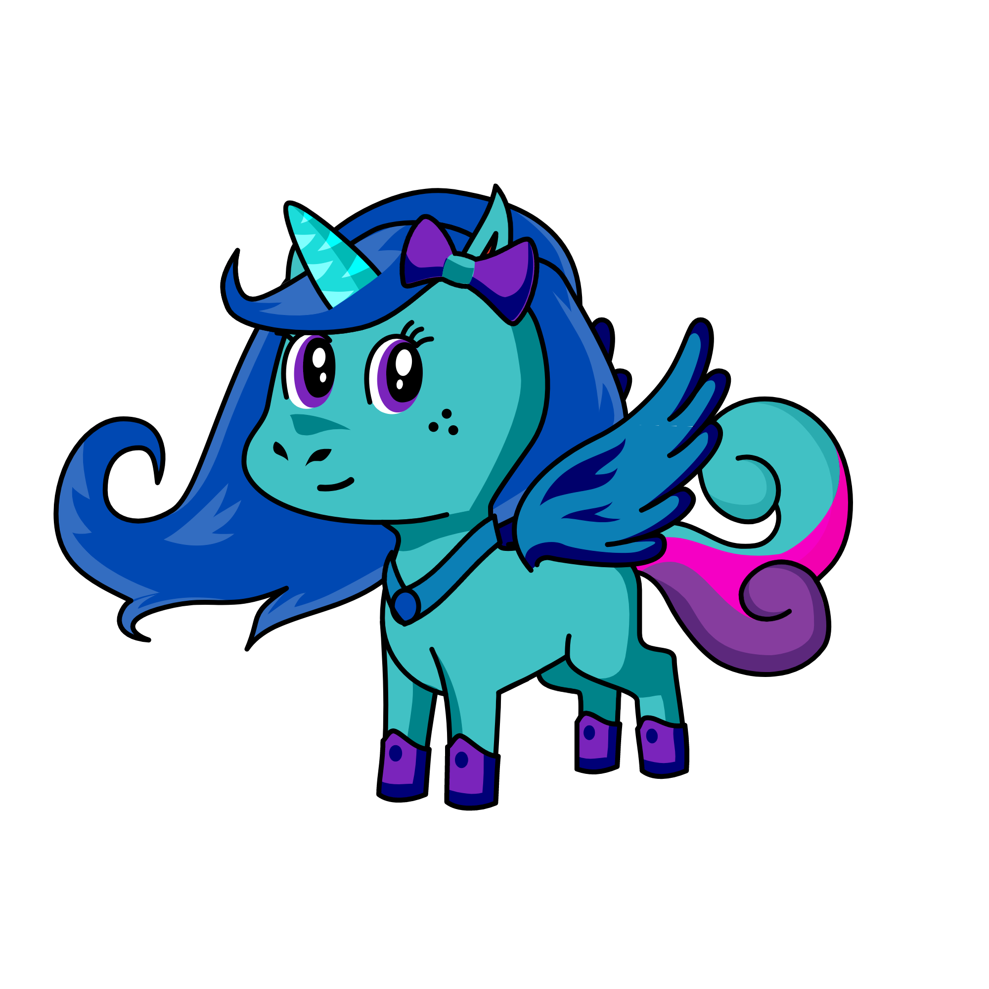 Blueberry, the unicorn