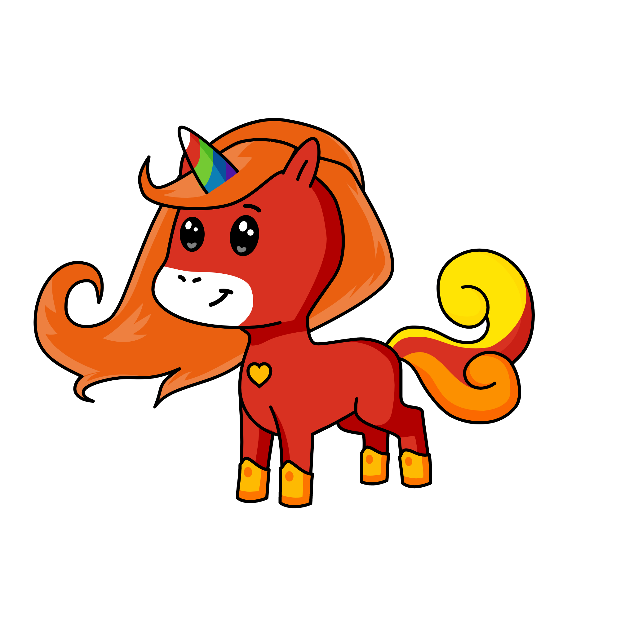 fire girl, the unicorn