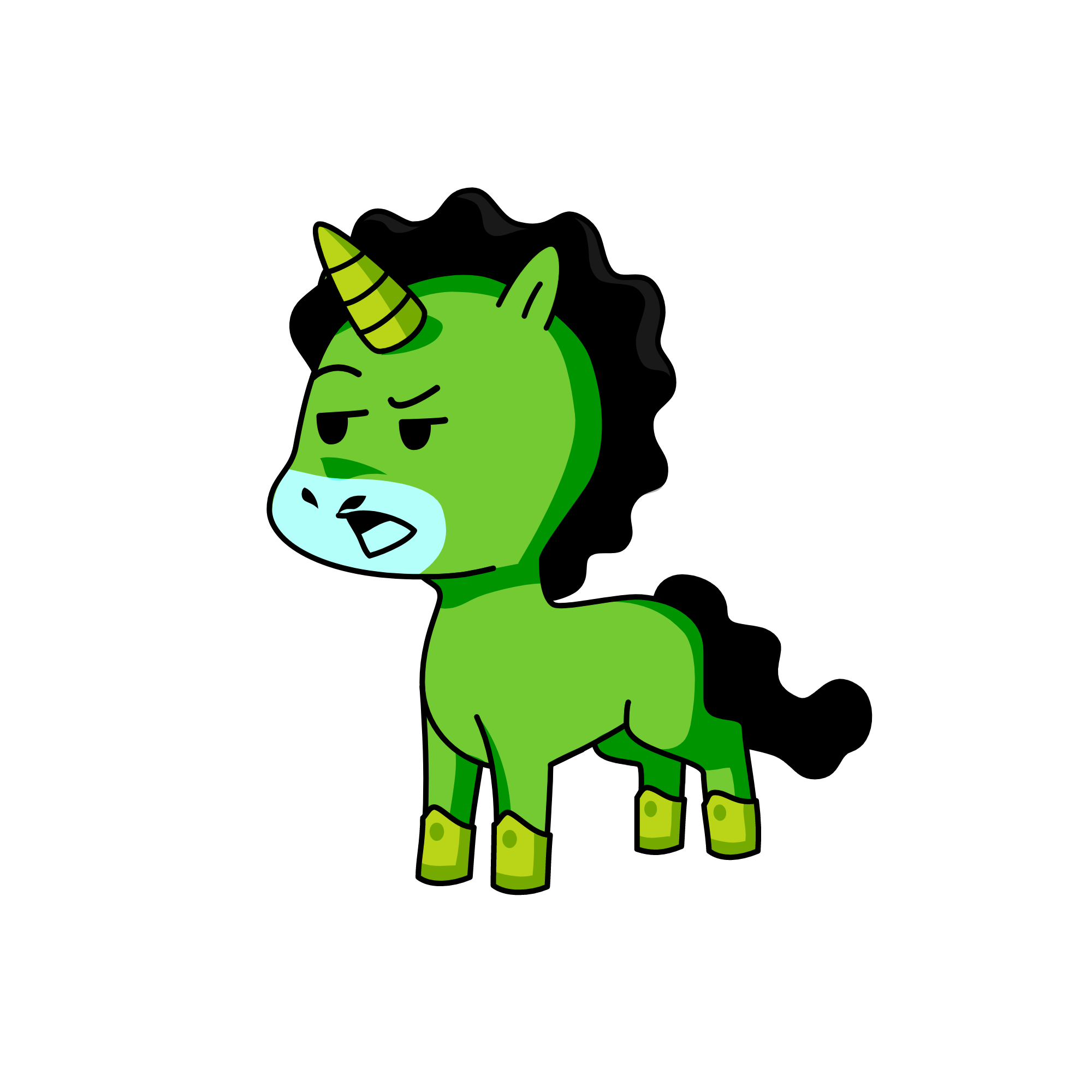 Among us/green, the unicorn