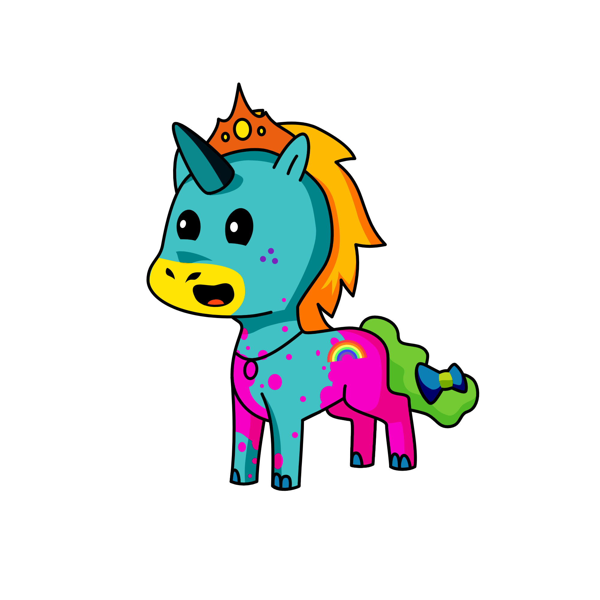 Rainbow Princess, the unicorn