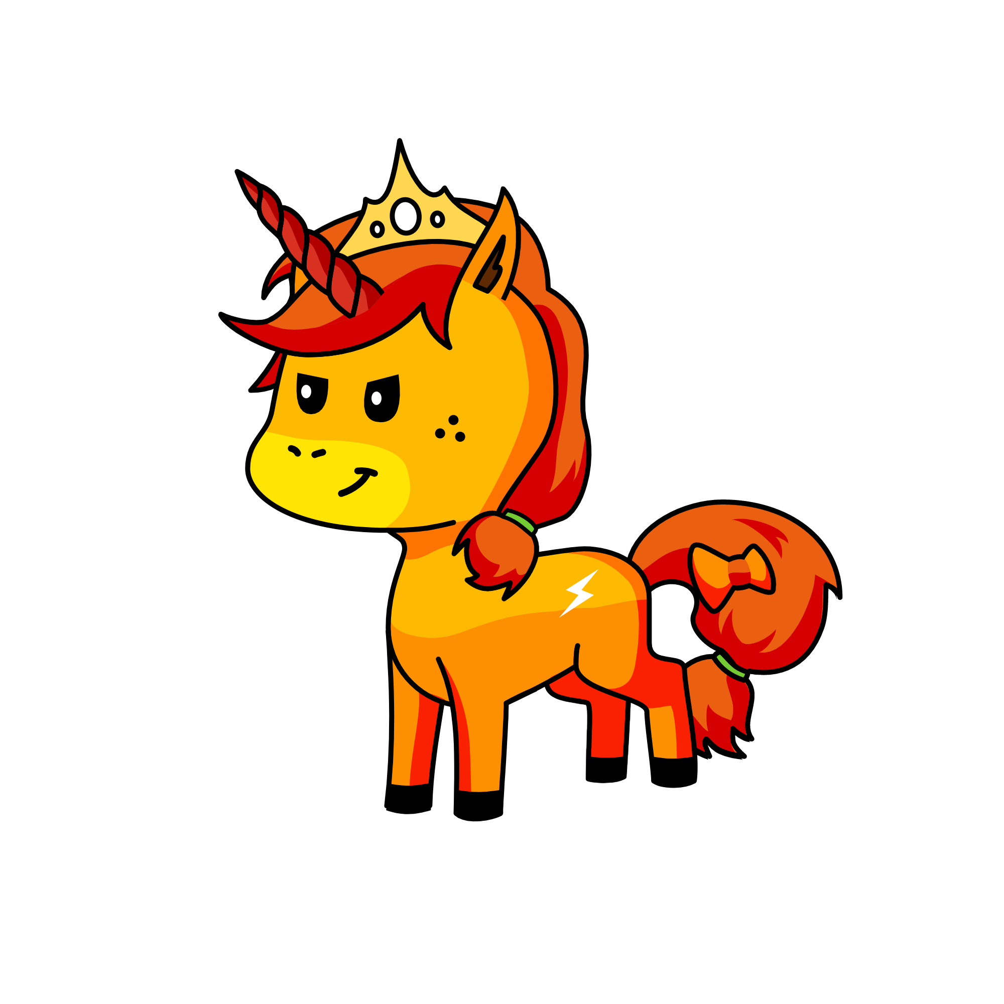 Princess Flames, the unicorn