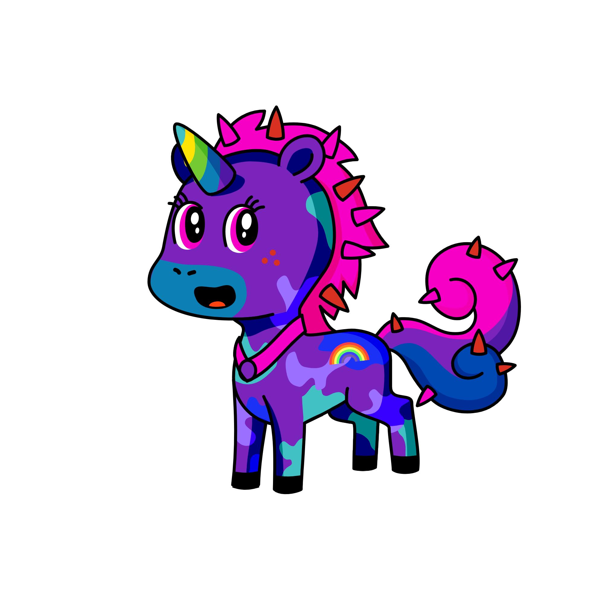 spiky, the unicorn