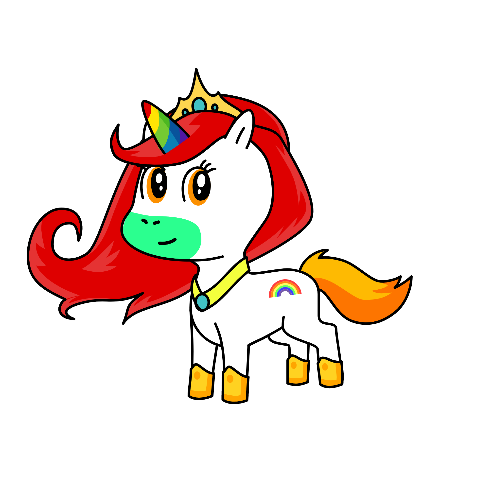 Rainbow, the unicorn