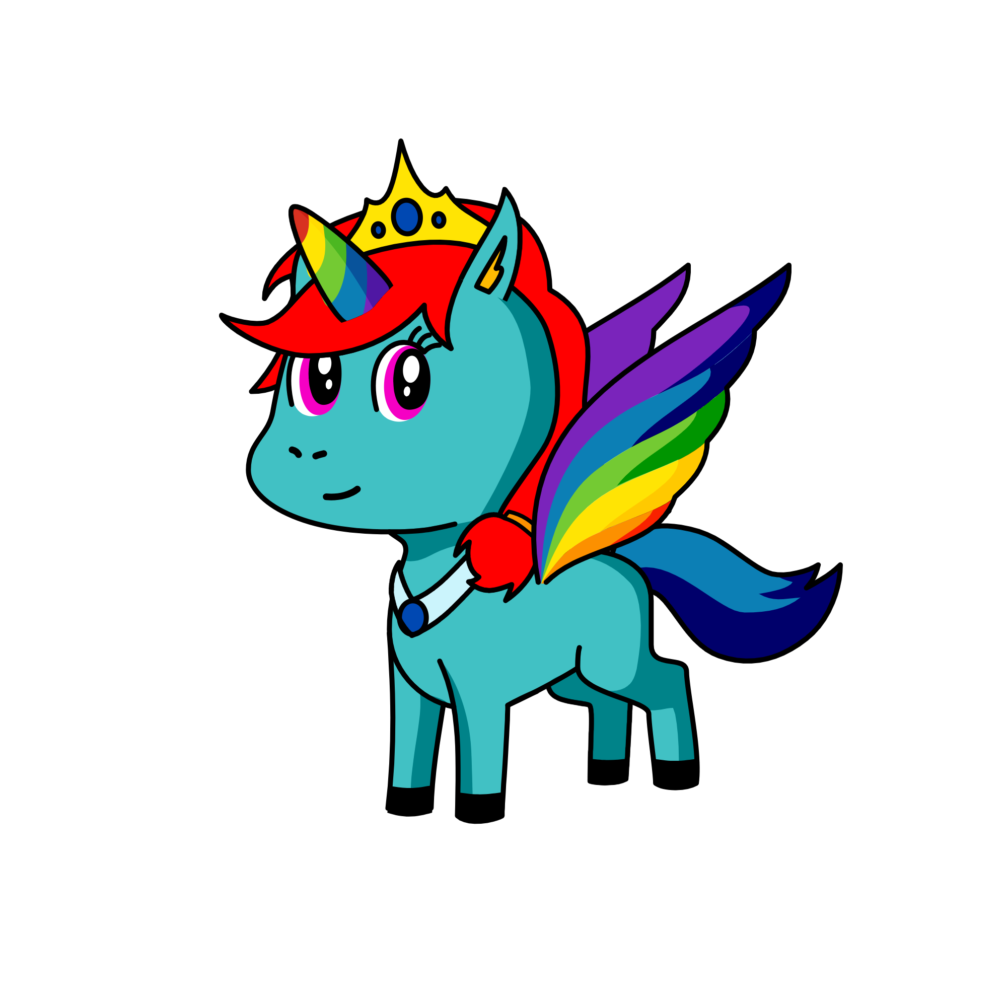 Princess Rainbow Dash, the unicorn