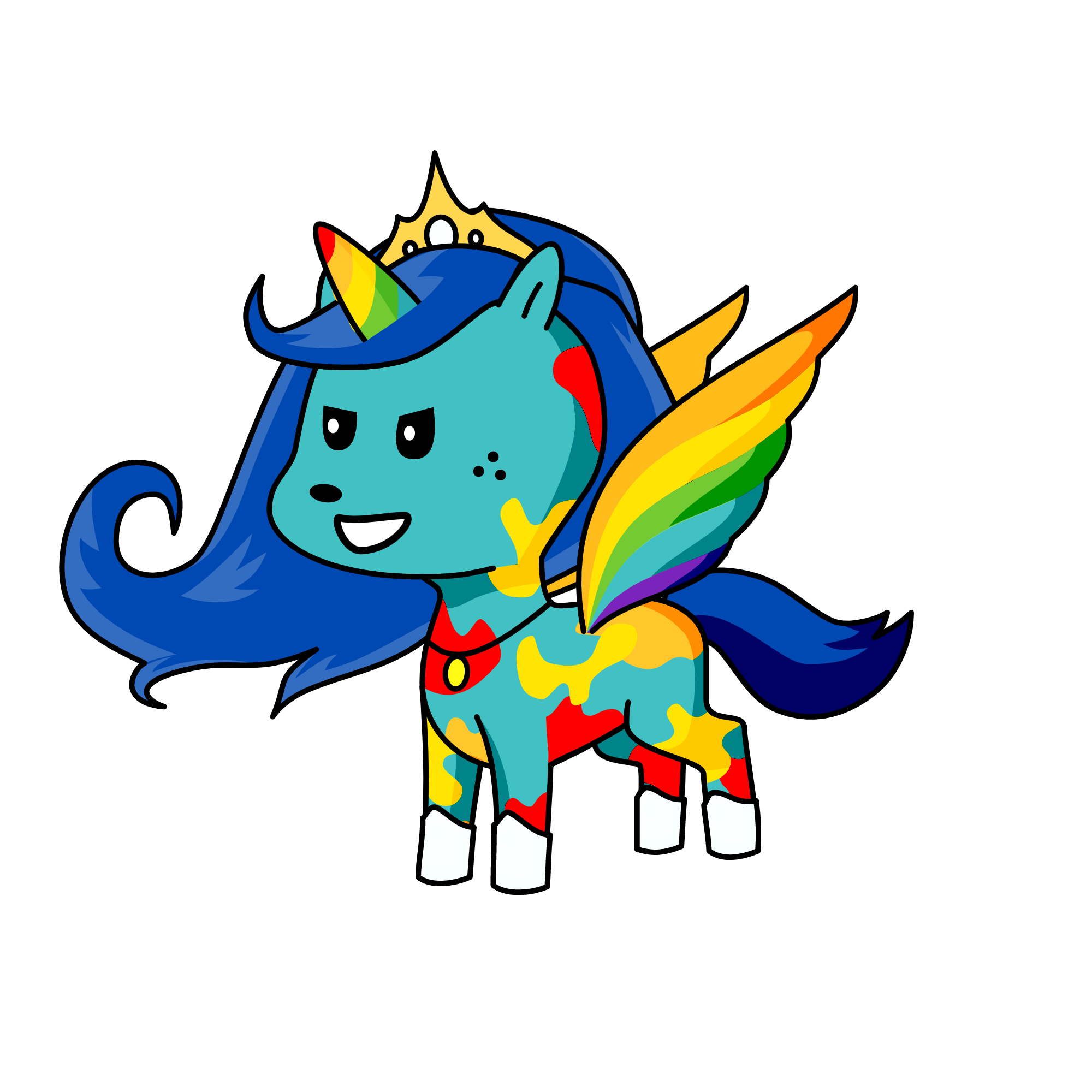 Rainbow Dash, the unicorn