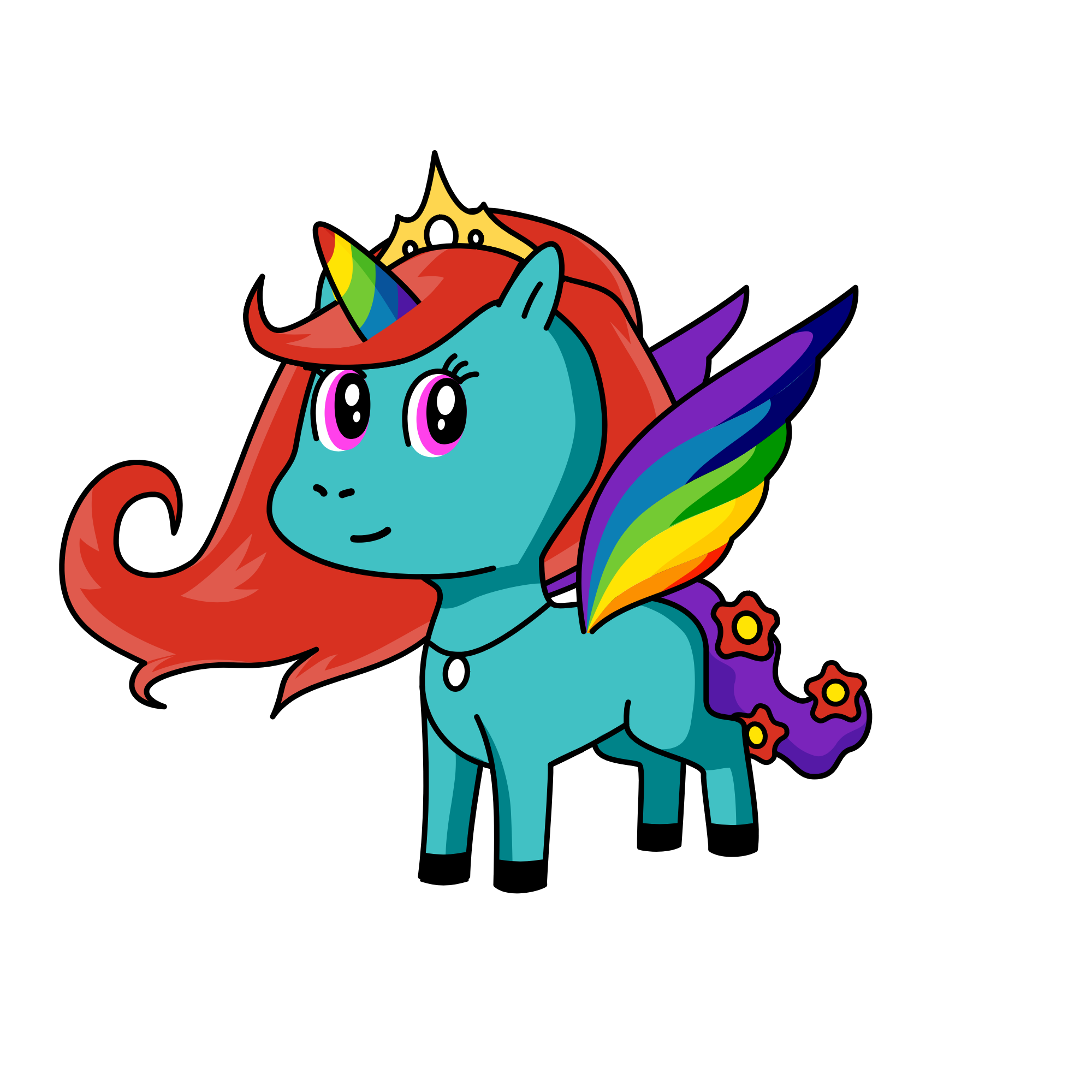 Rainbow Dash, the unicorn