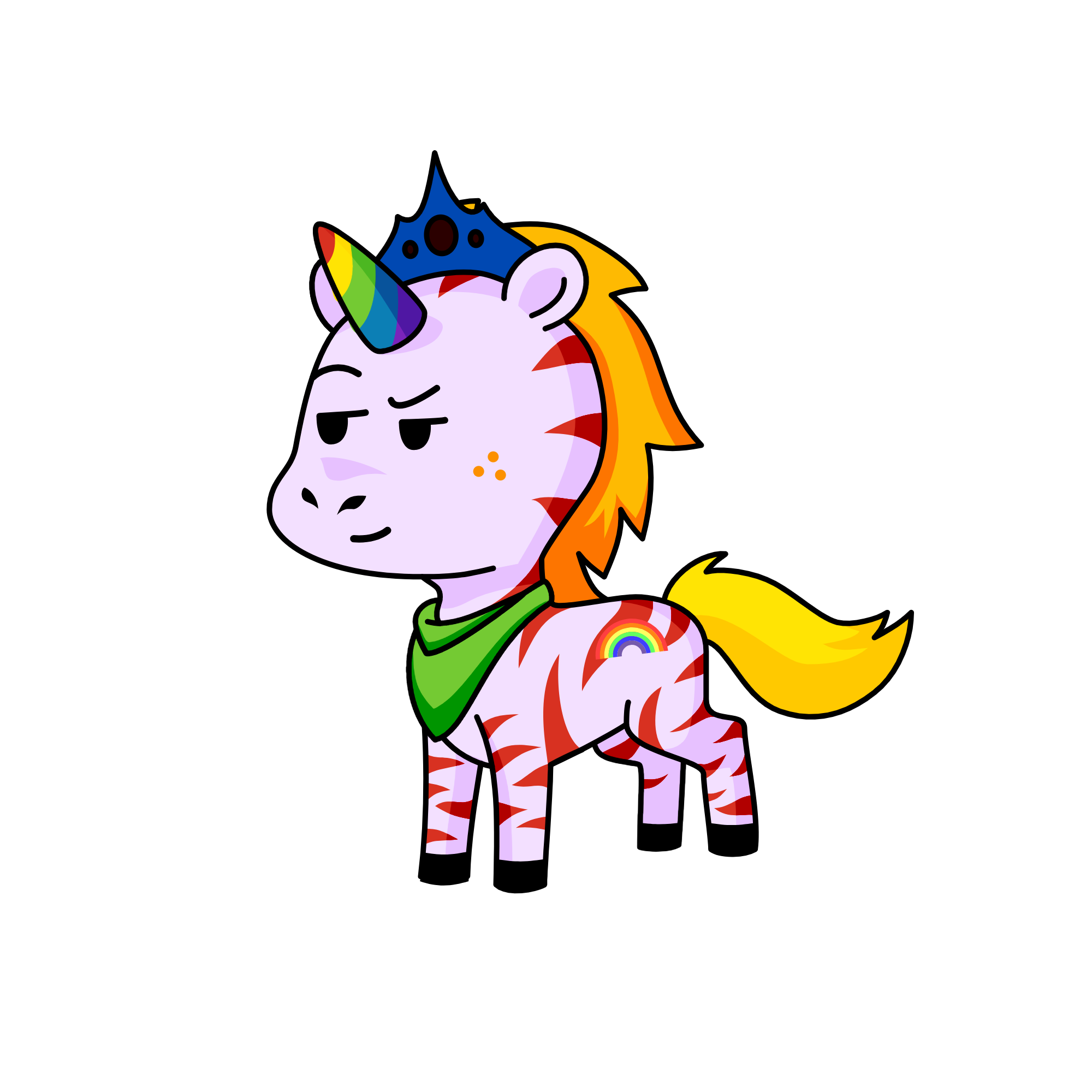 gayzebracorn-peppermint, the unicorn