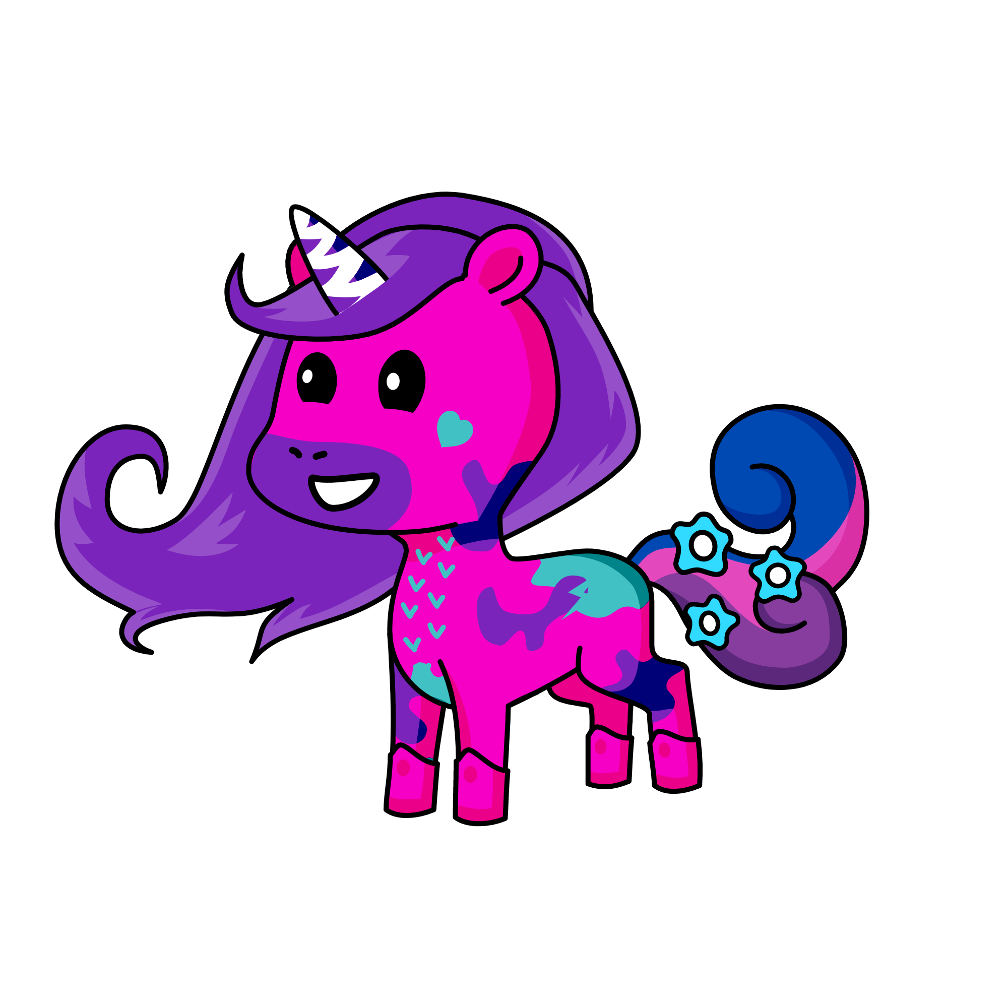 Queen Colorful , the unicorn