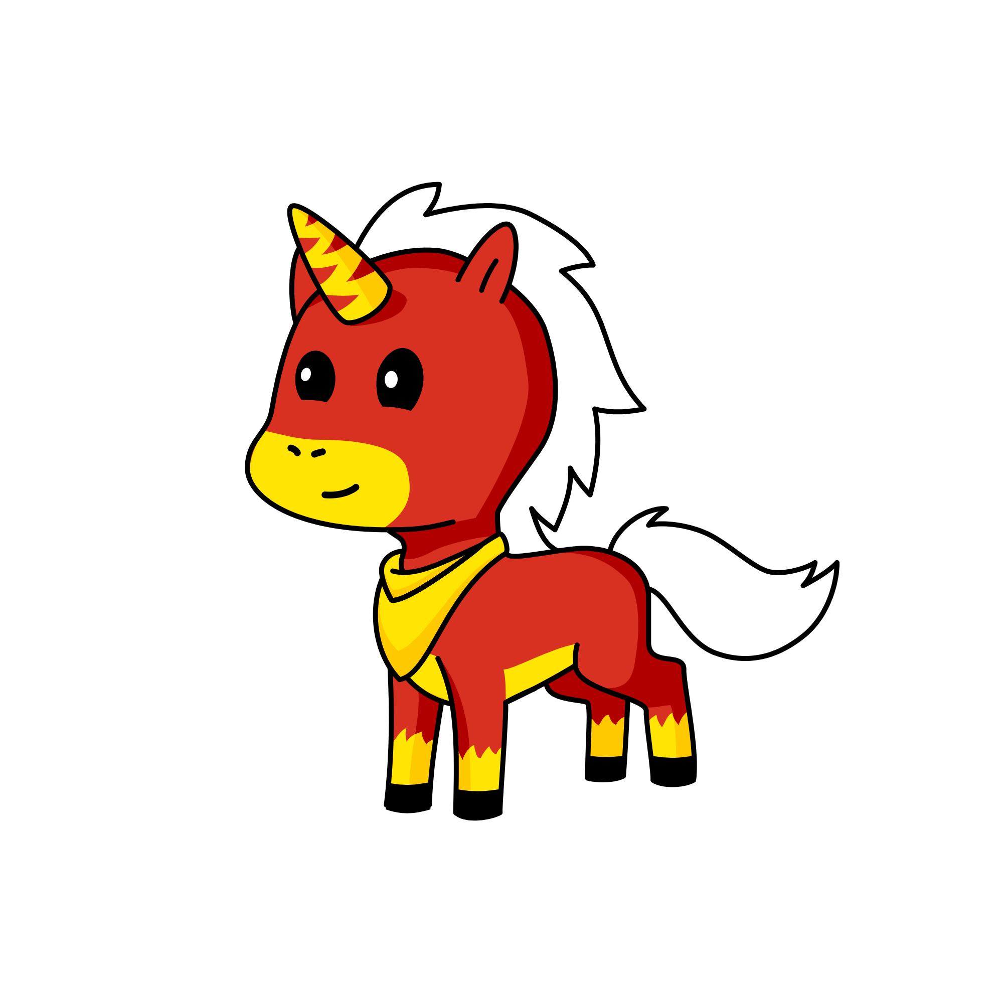 Bloody, the unicorn