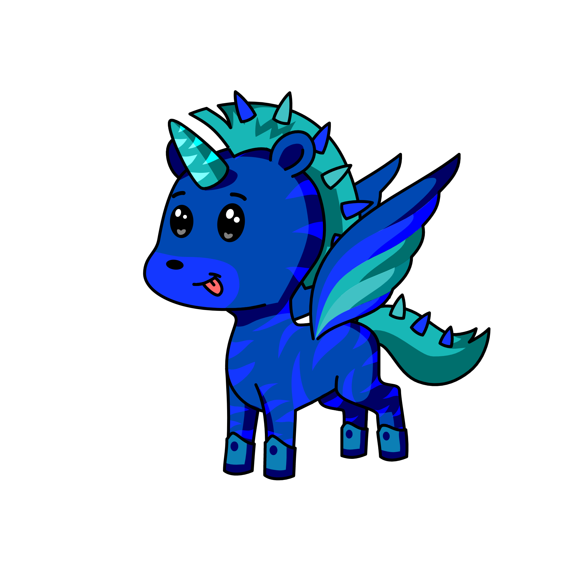 bluey, the unicorn