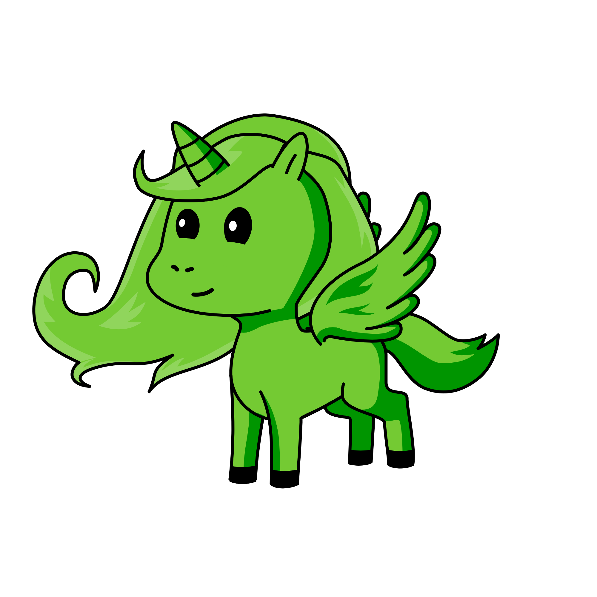 Tree frog, the unicorn