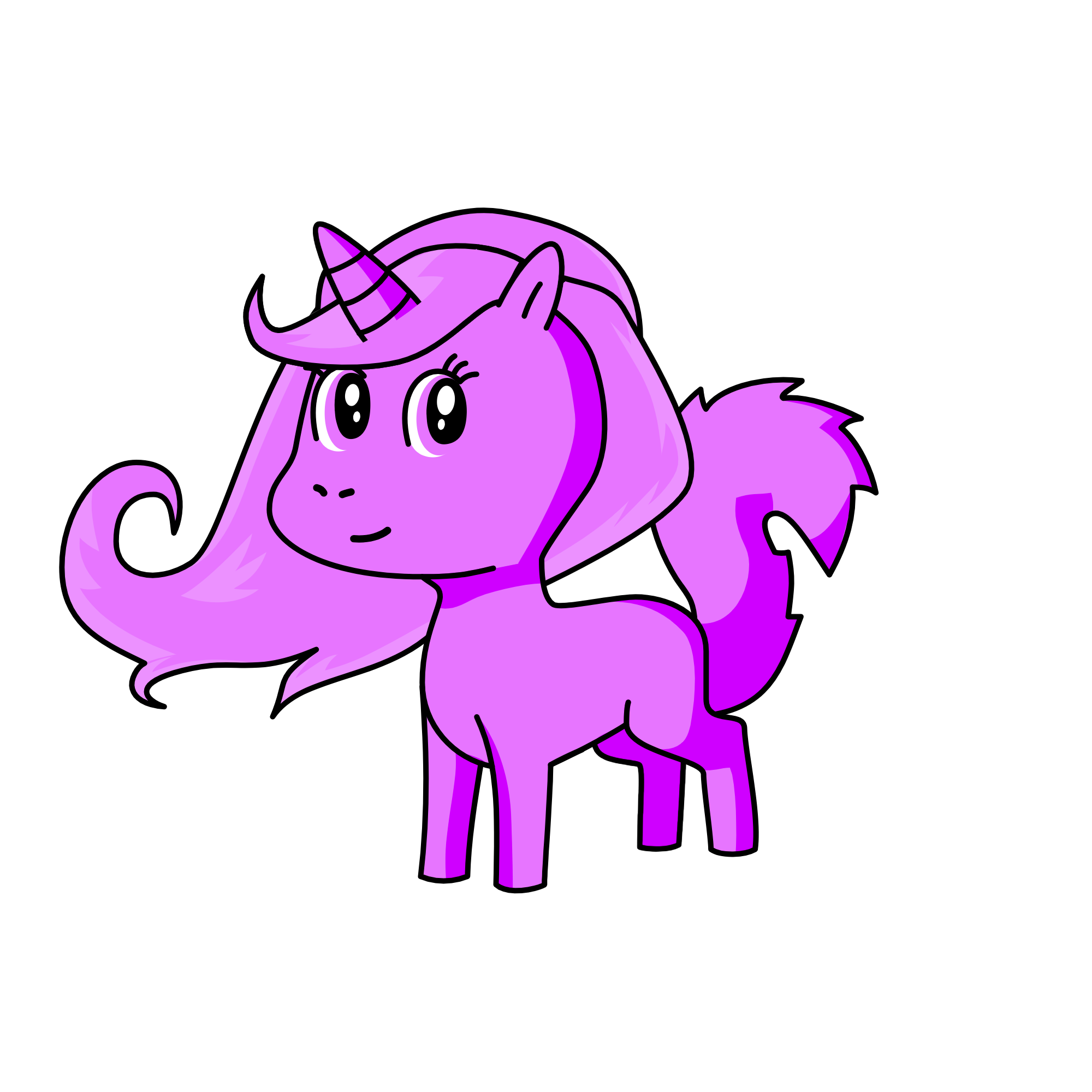 pink ghost, the unicorn