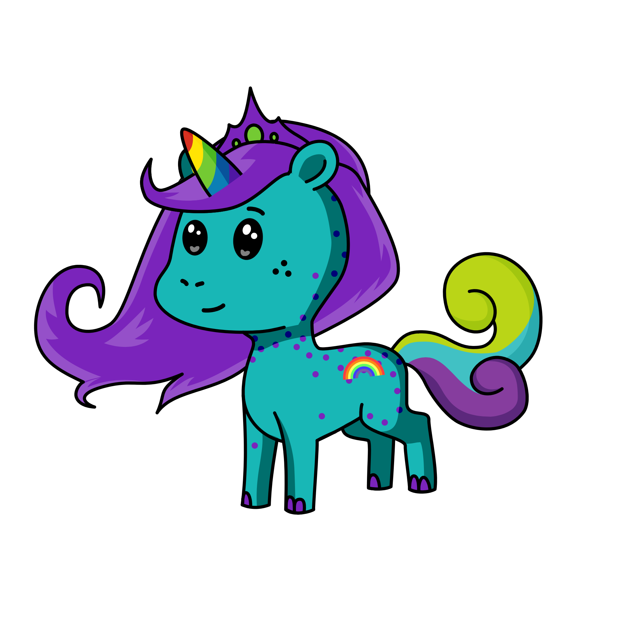 Princess rainbow, the unicorn
