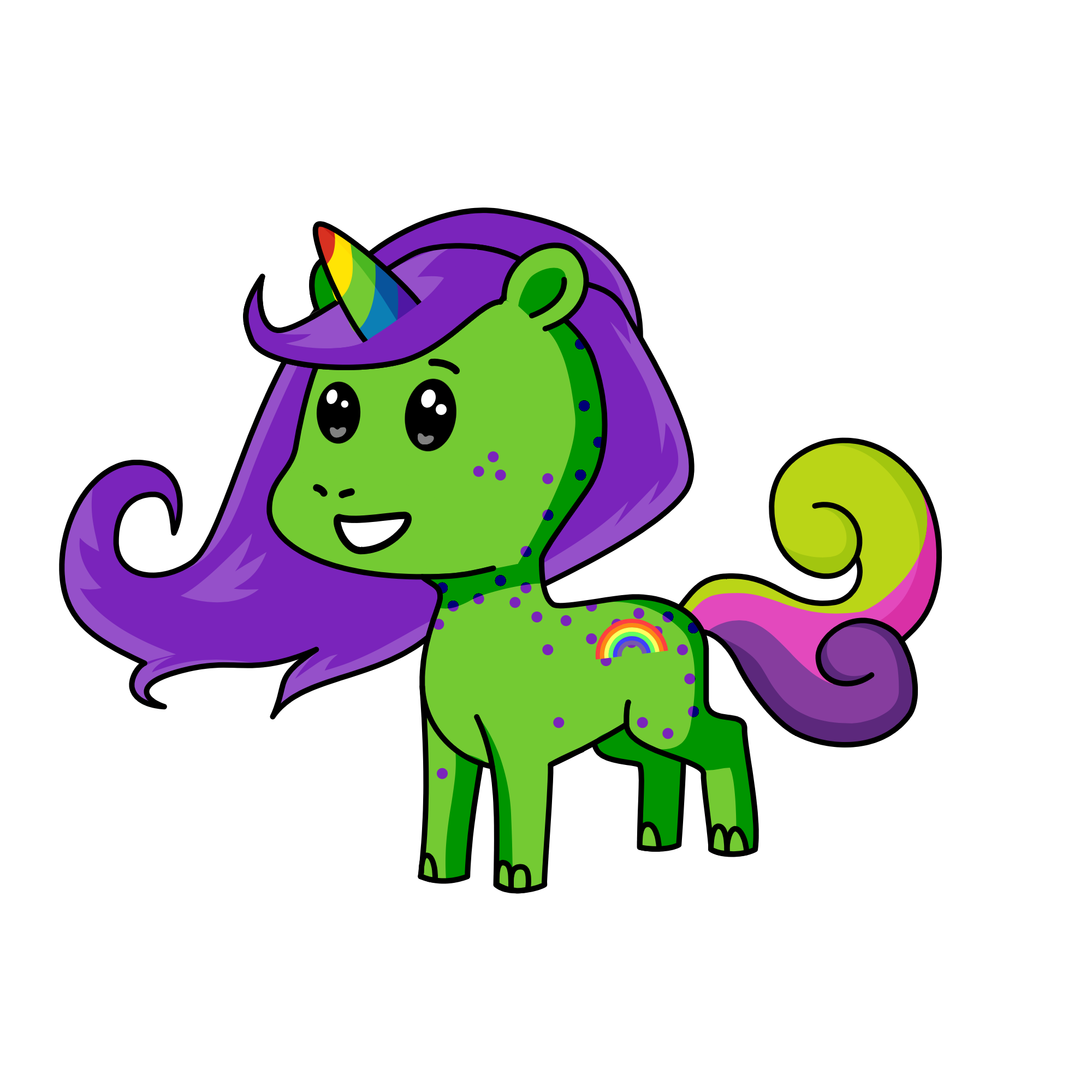 Princess lime, the unicorn