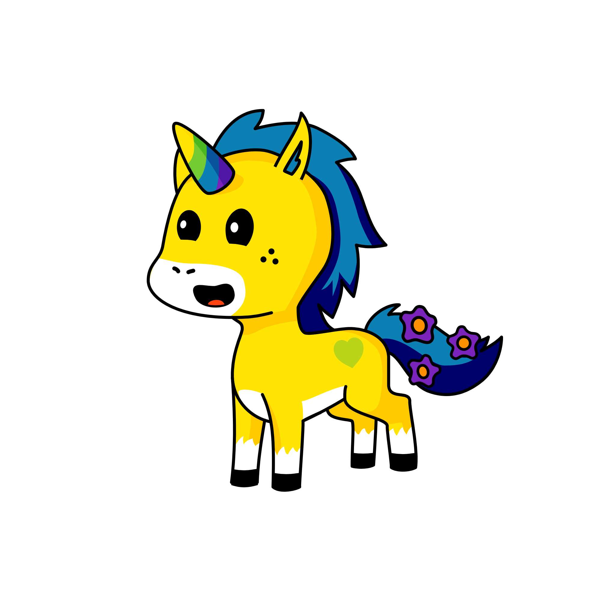 Yellow , the unicorn