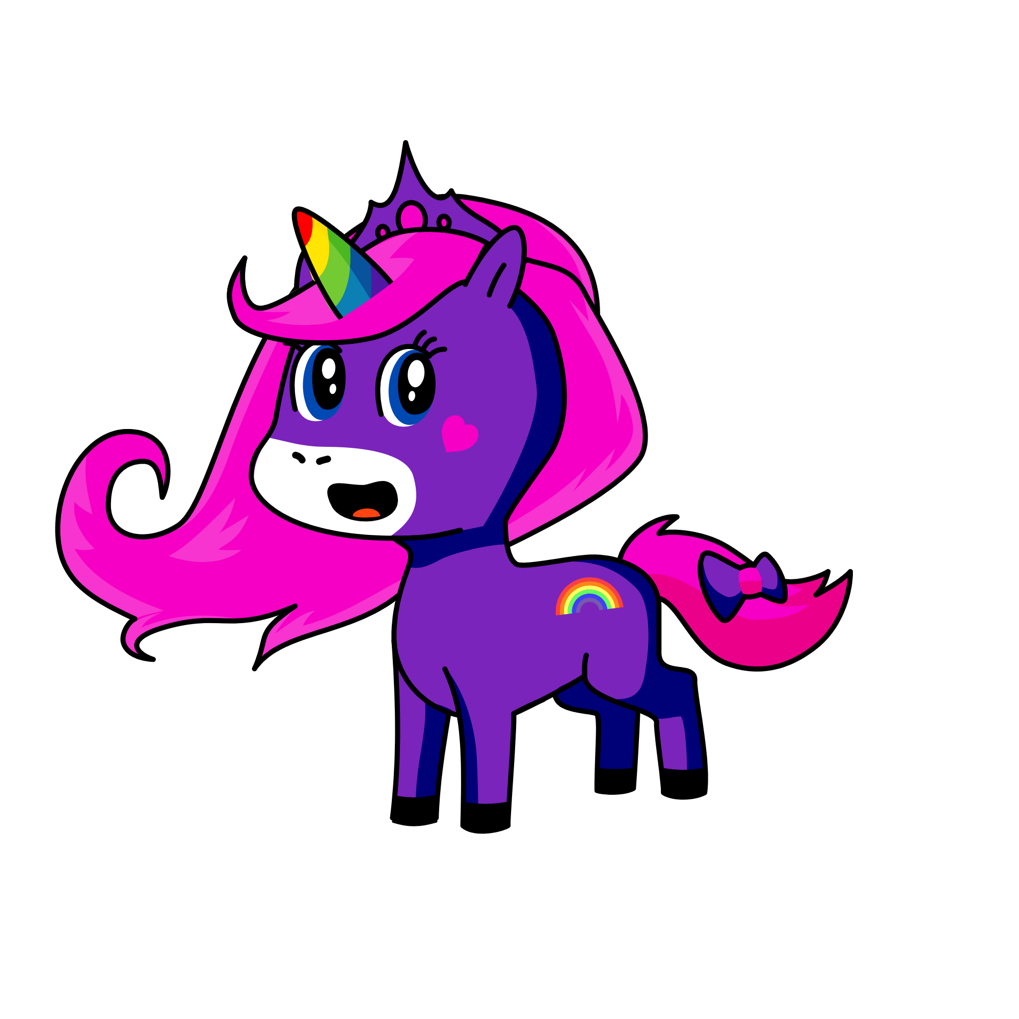 Princess bubblegum, the unicorn