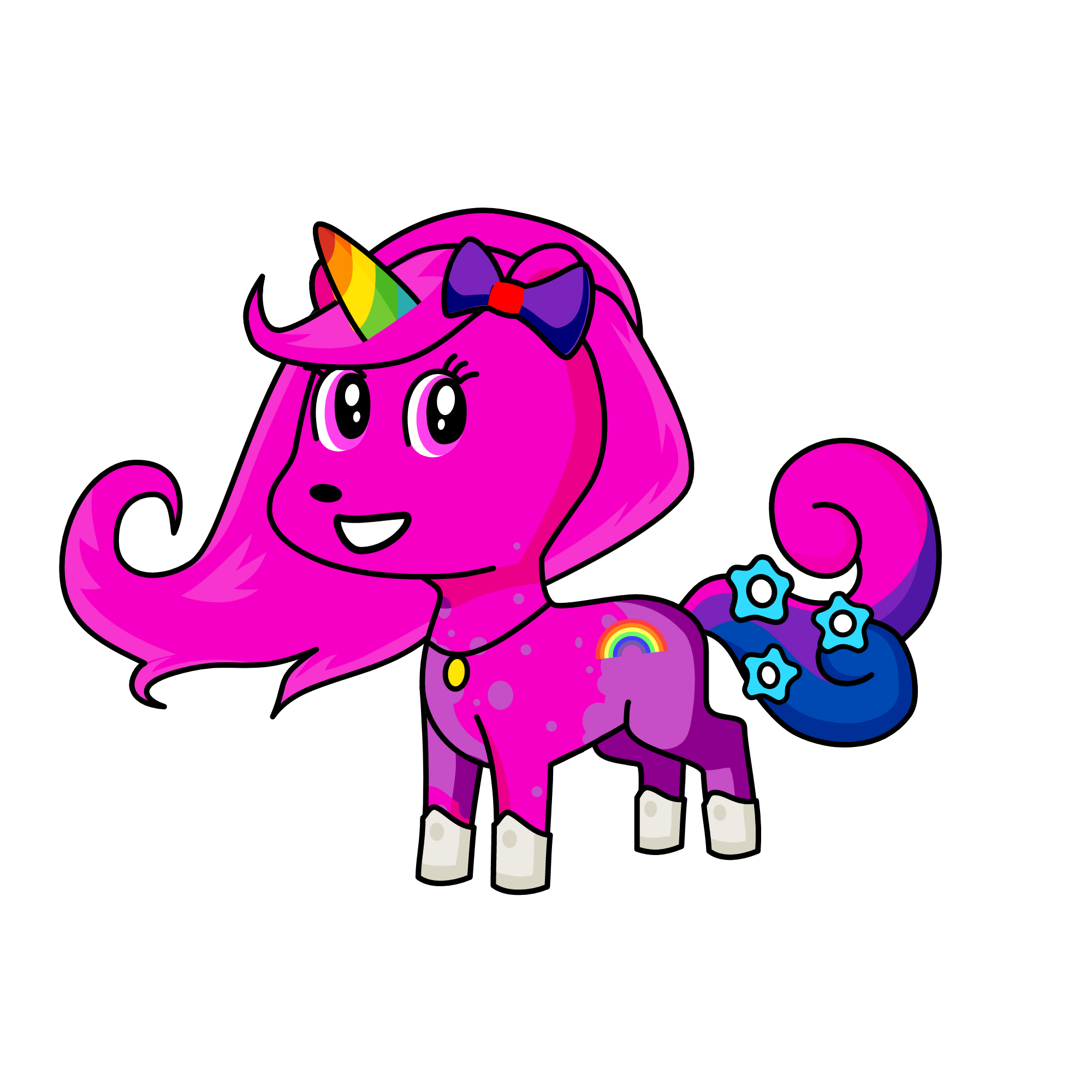 pinky rainbow, the unicorn