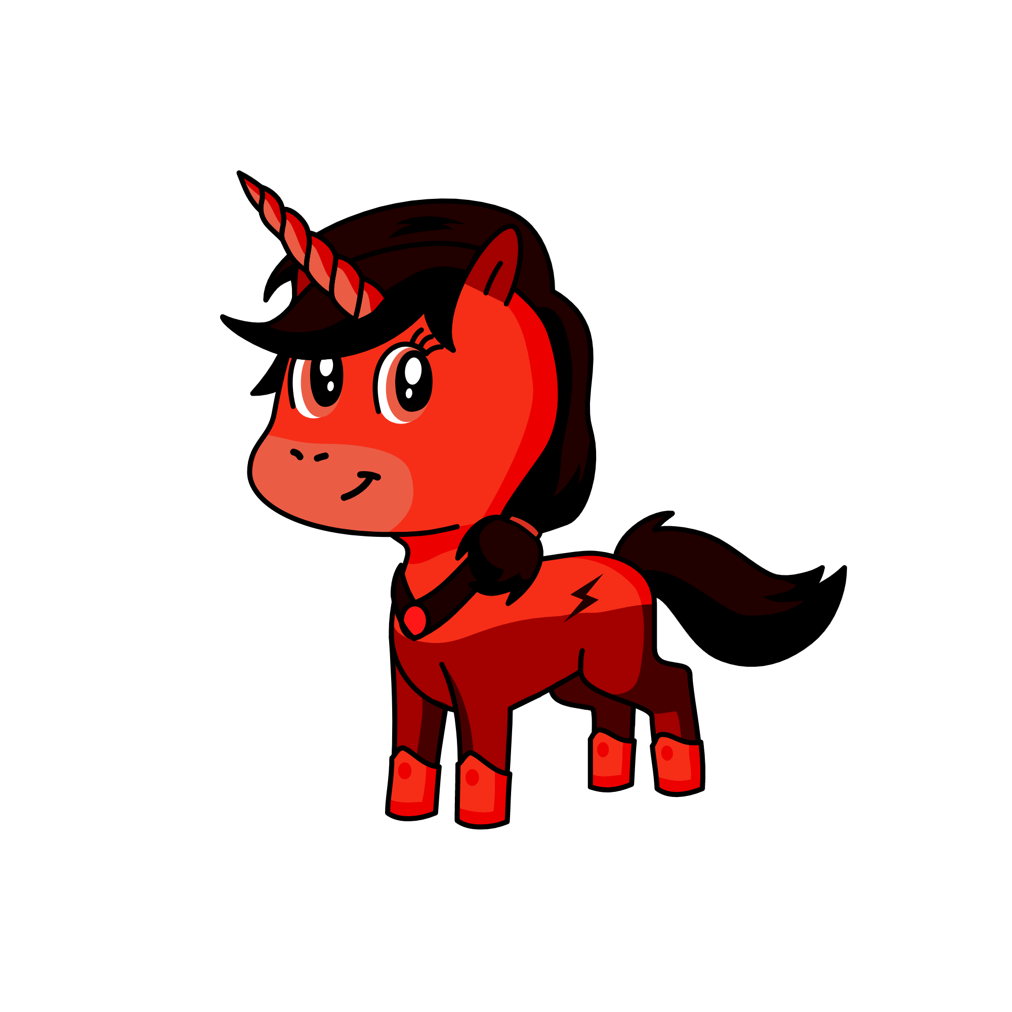 PRINCESS OF FIRE EVIL FIREY, the unicorn
