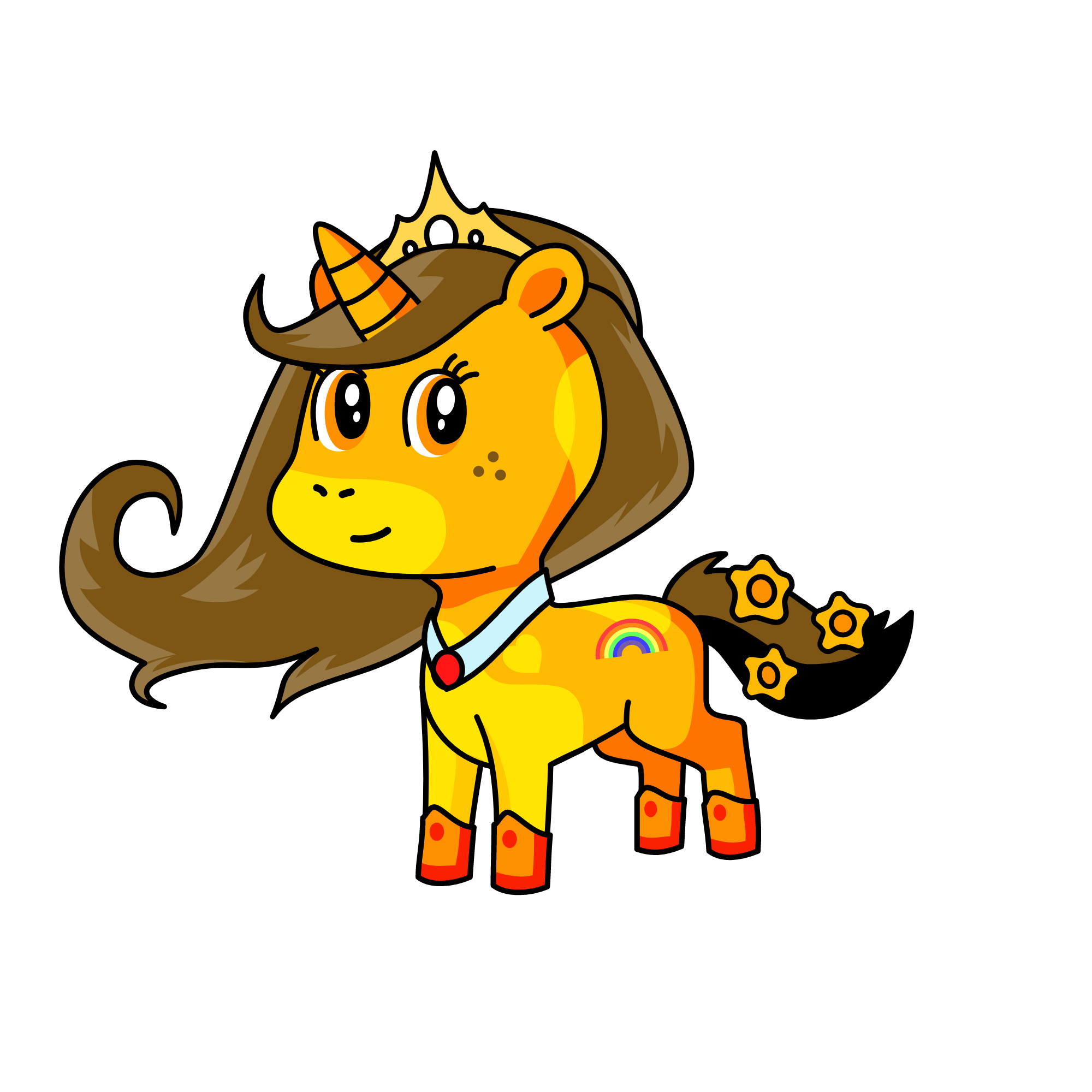the fire queen, the unicorn