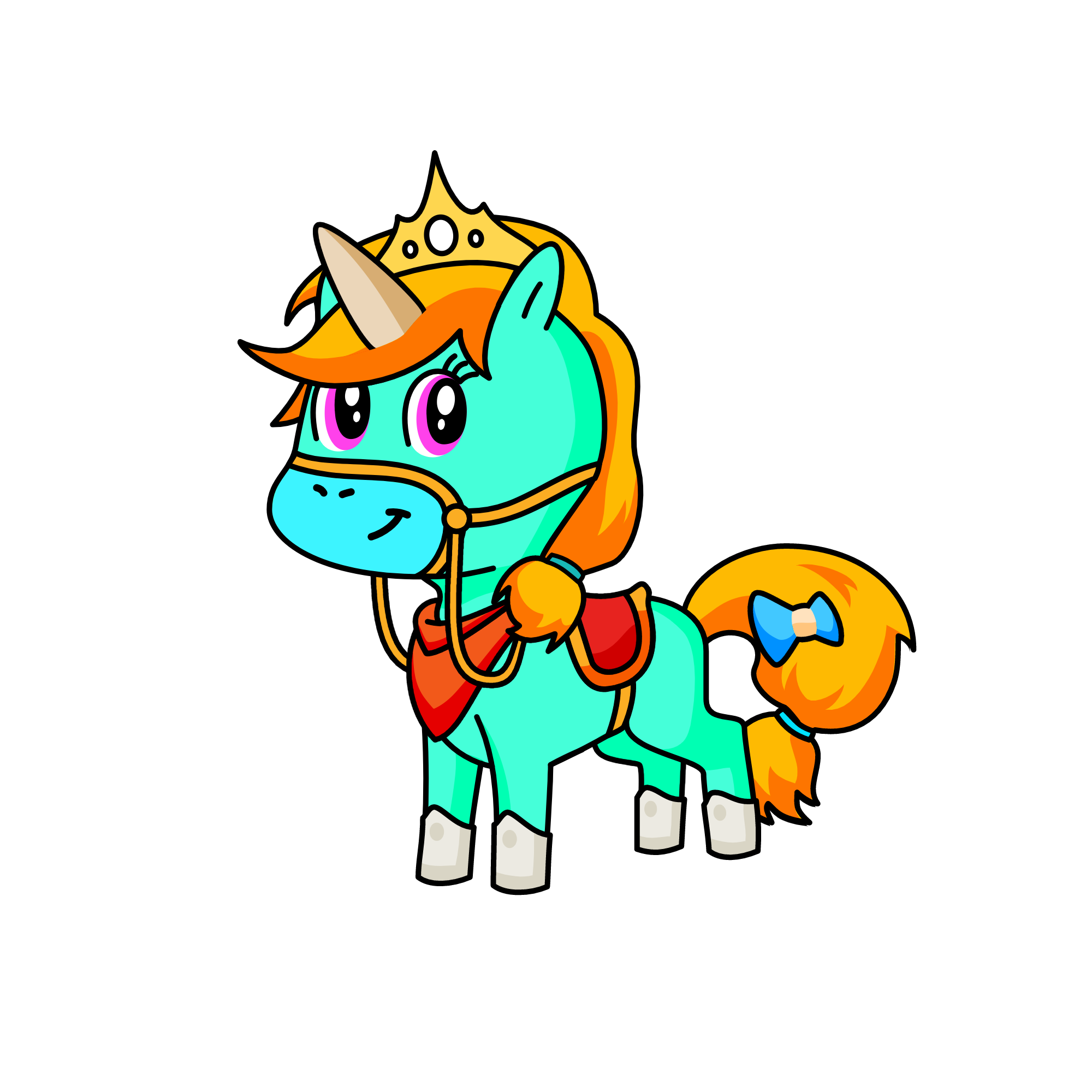 the queen, the unicorn