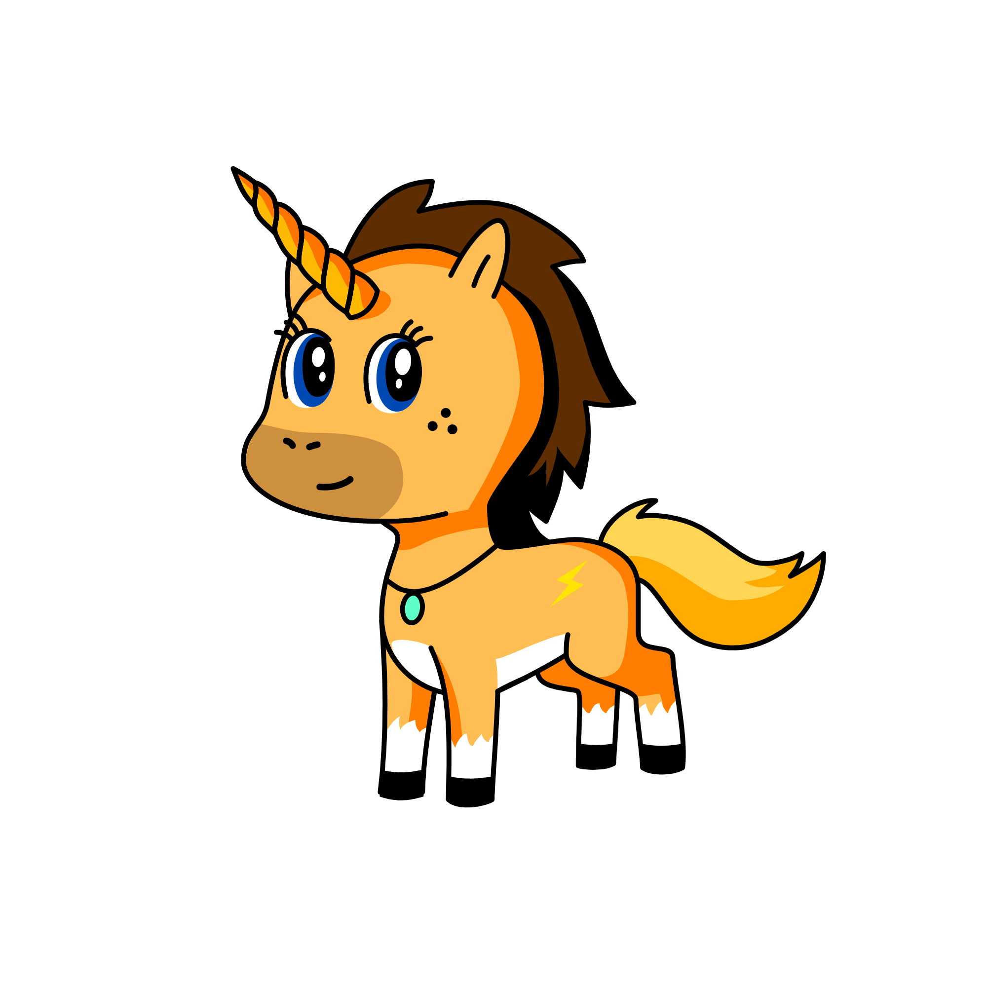 golden, the unicorn