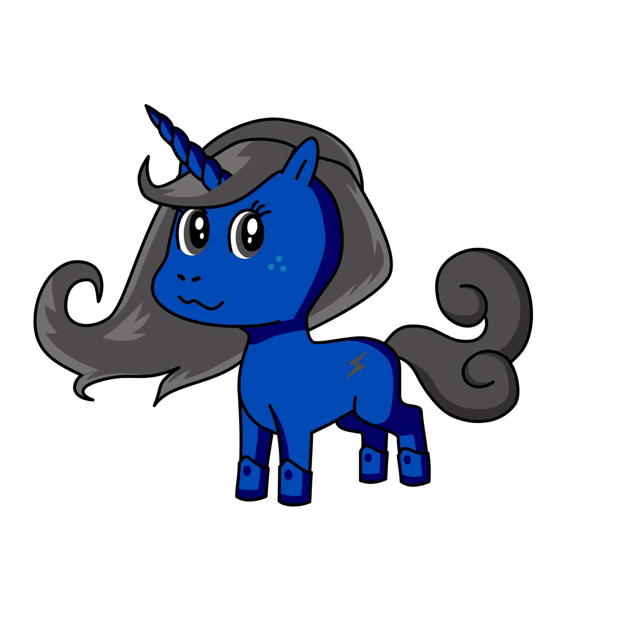 Queen Luna, the unicorn