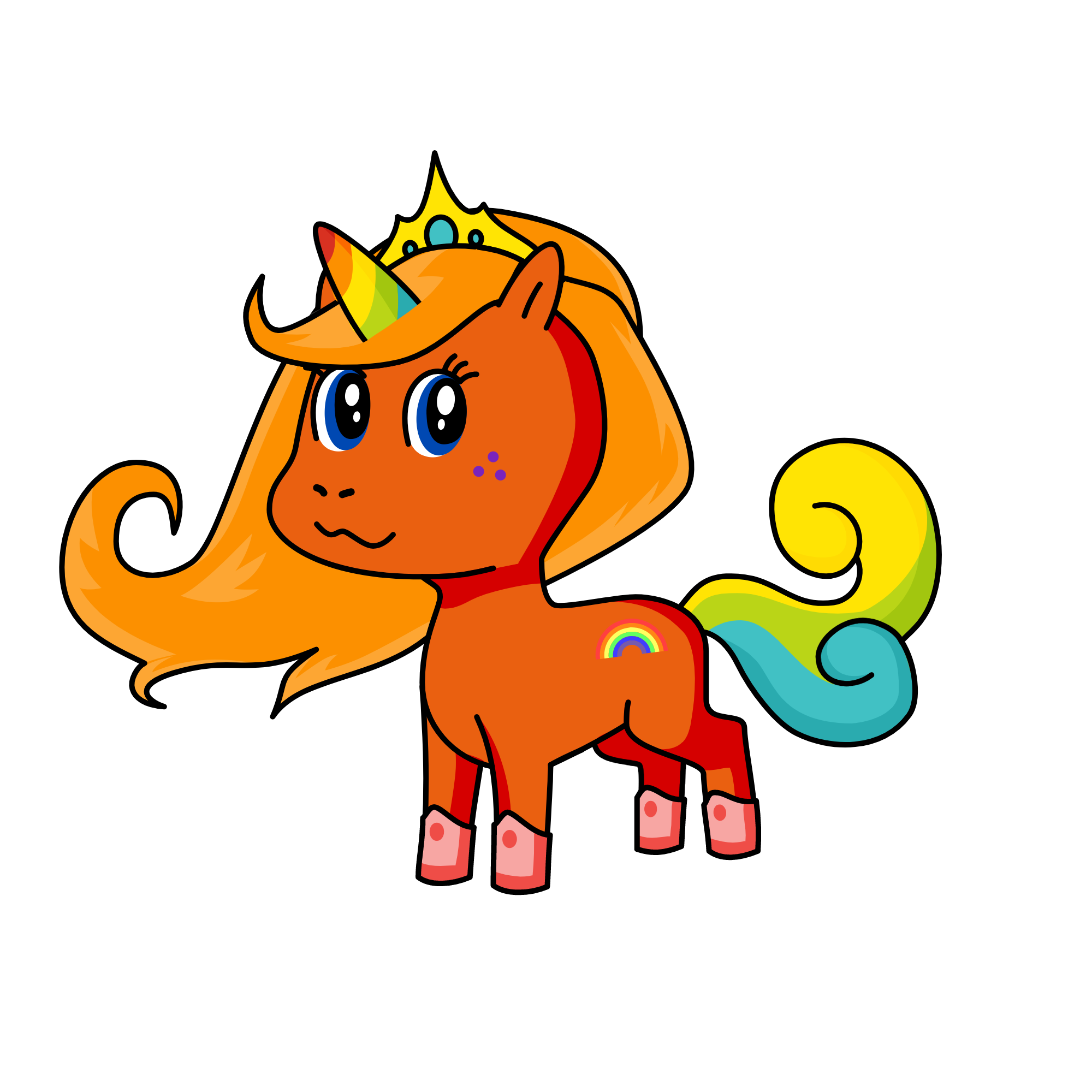Queen Rainbow, the unicorn