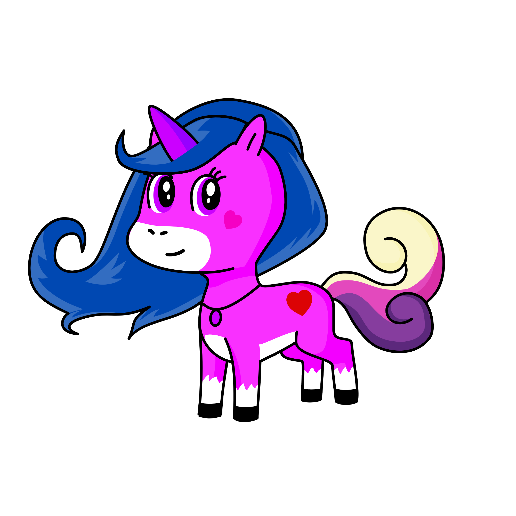 Purply , the unicorn