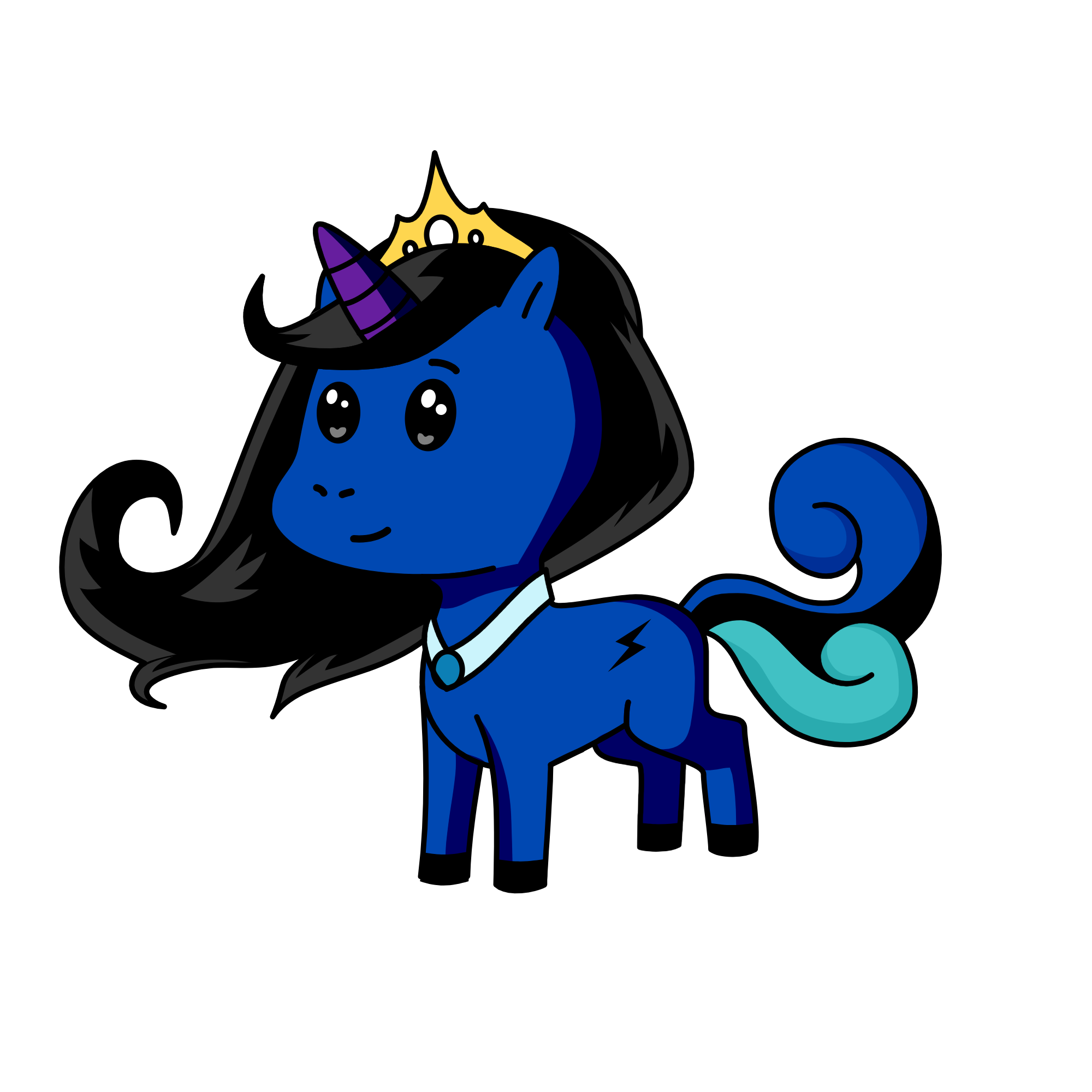 midnight blue, the unicorn
