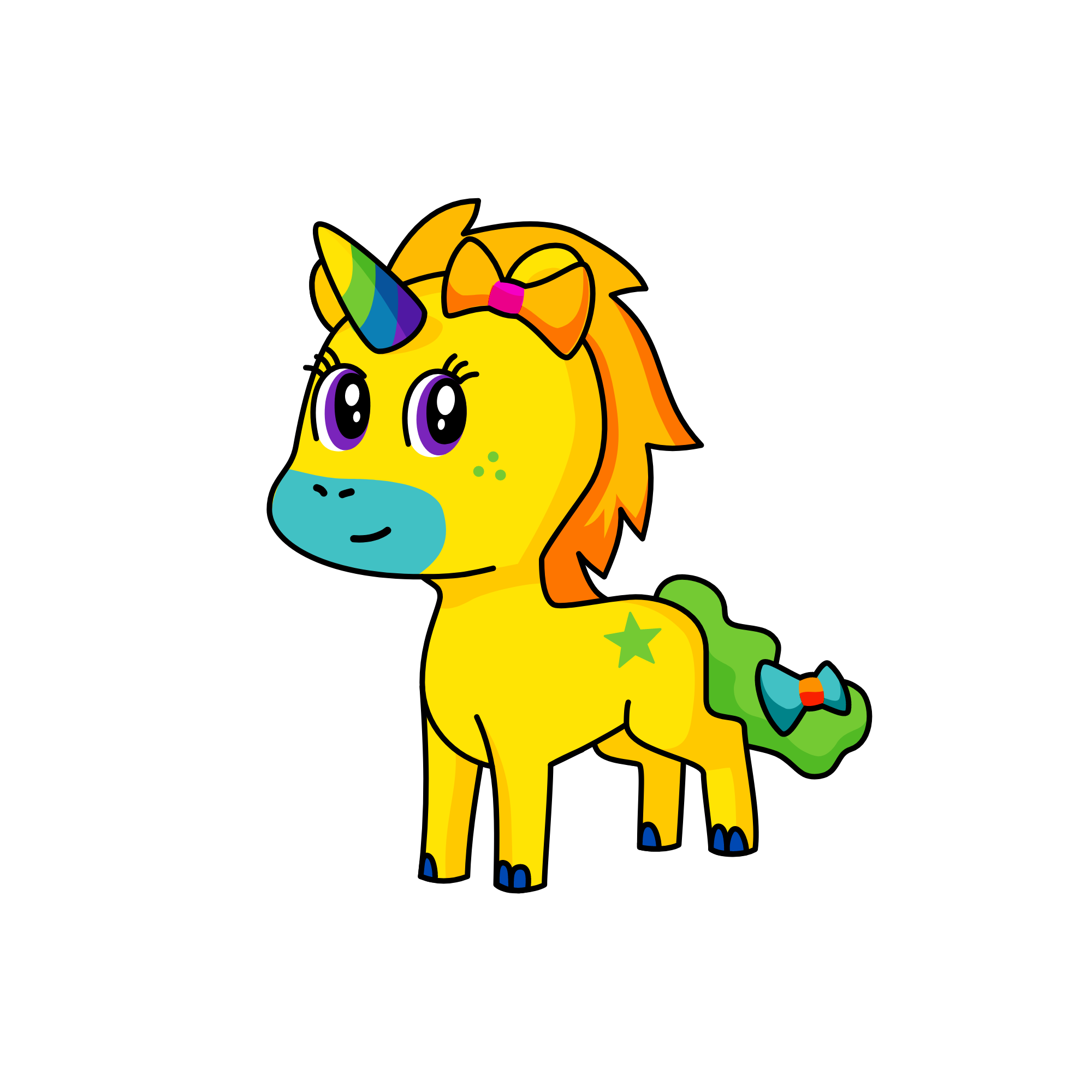 rainboow, the unicorn