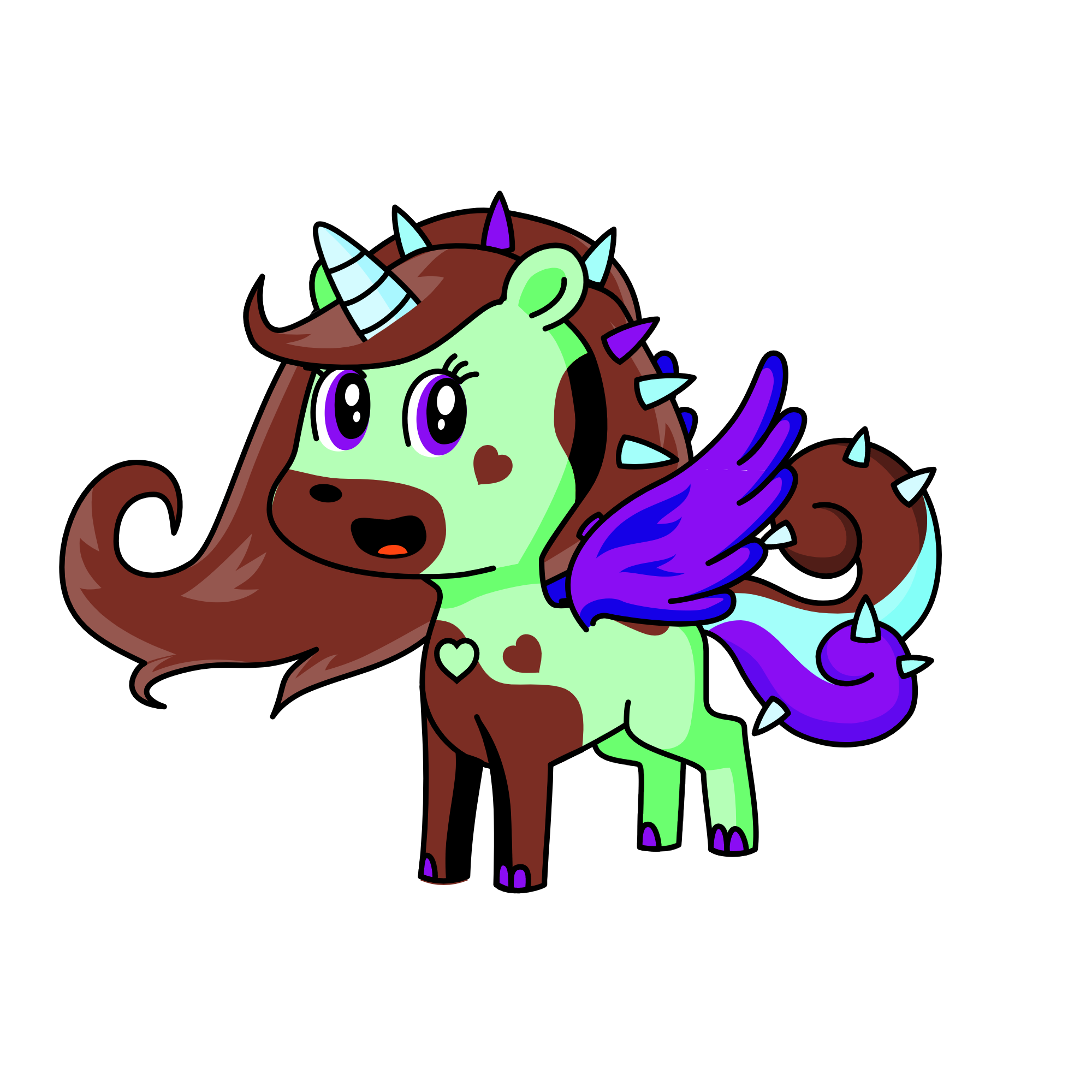 Minty Choco Grape, the unicorn