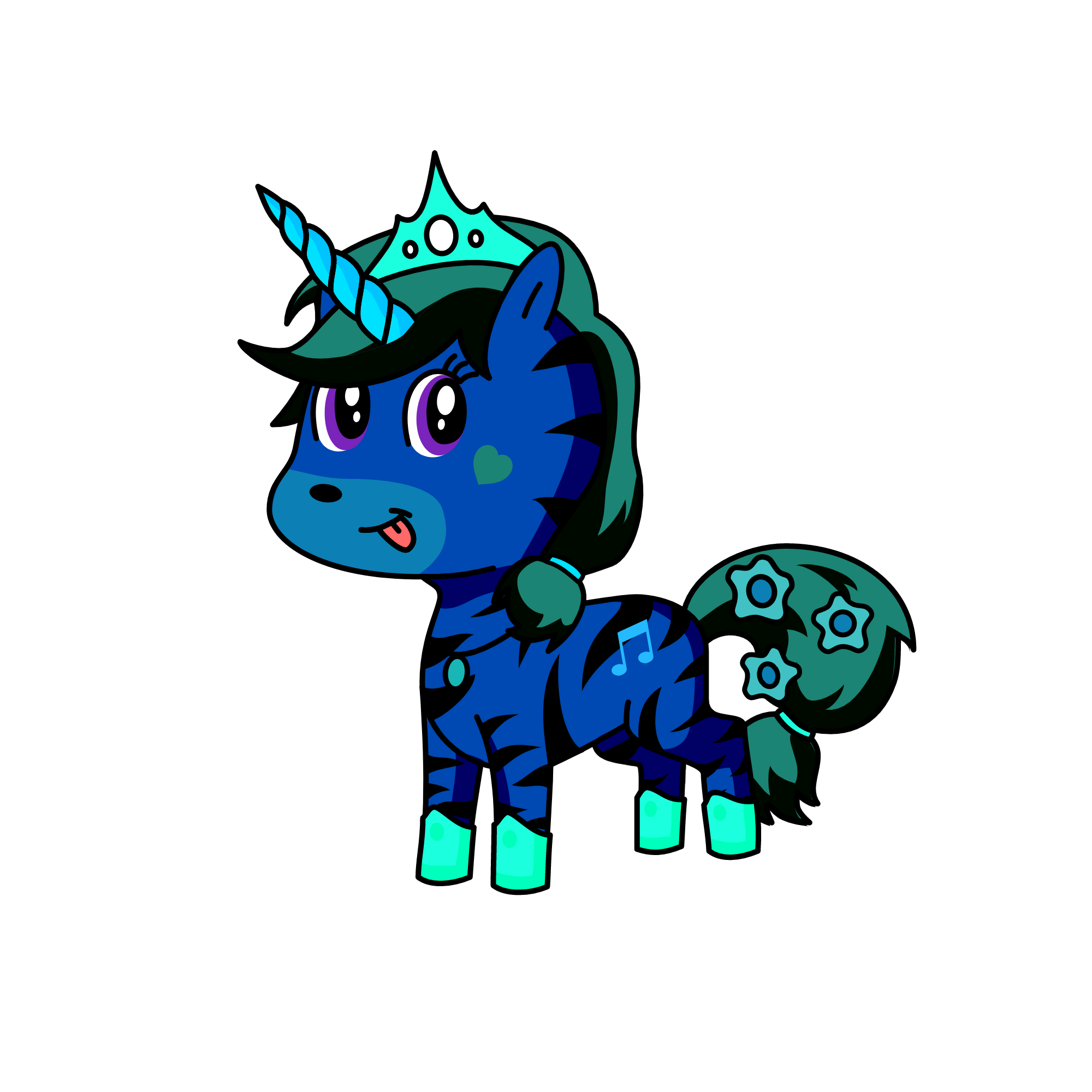 Queen snowy, the unicorn