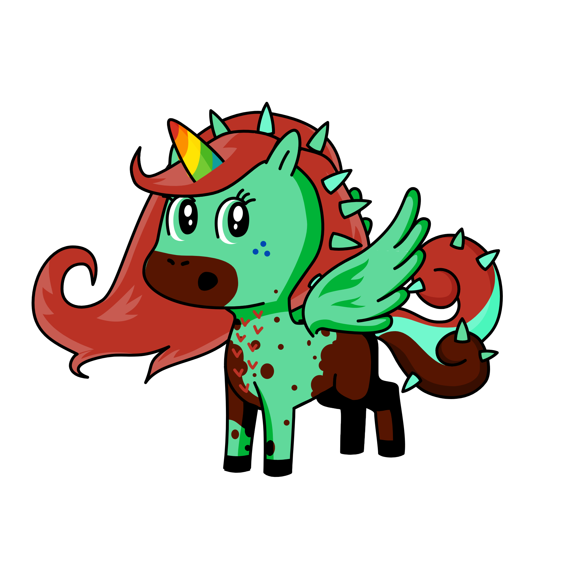 Strawberry Mint Chocolatte, the unicorn