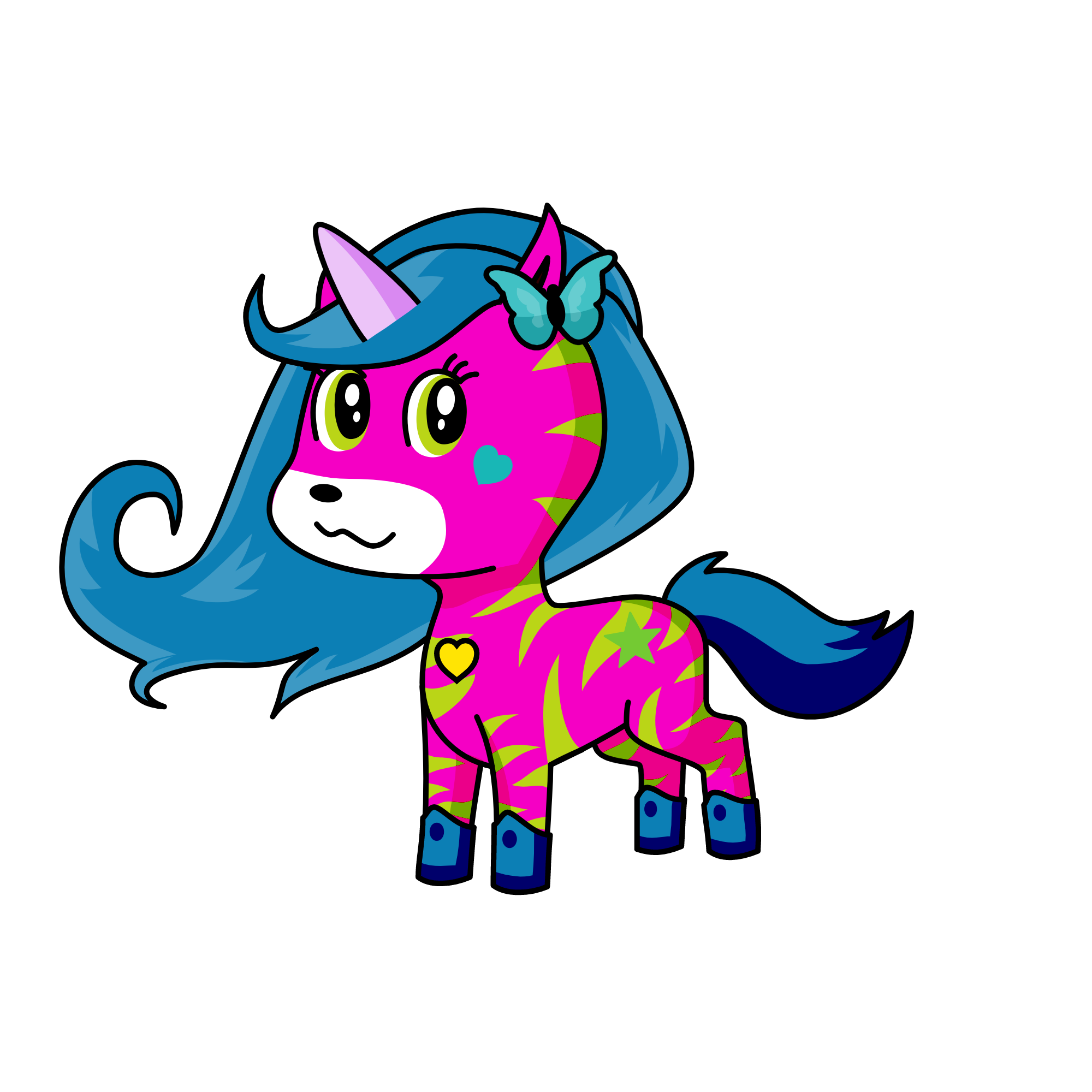 Shy, the unicorn