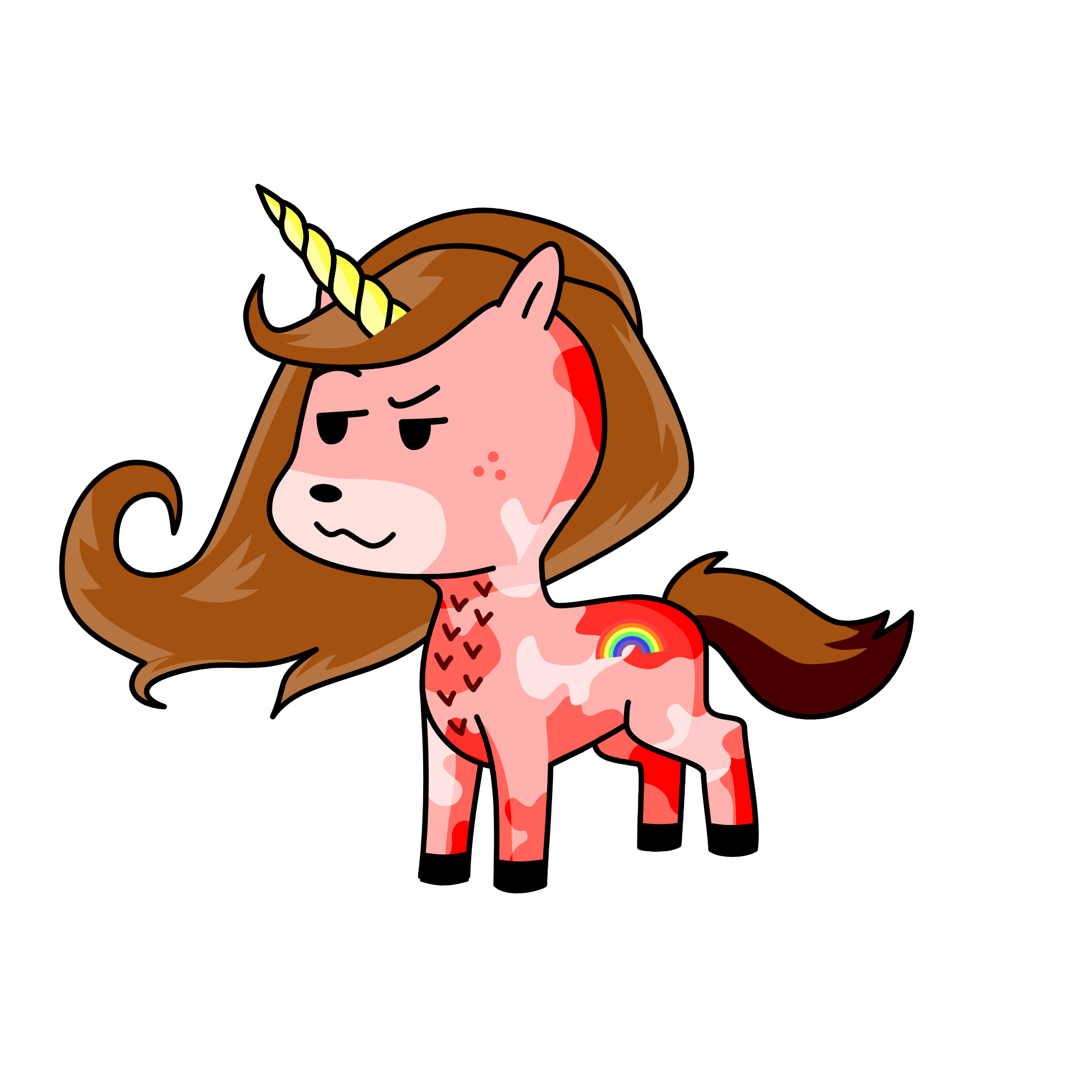 leny face pink hourse crap, the unicorn