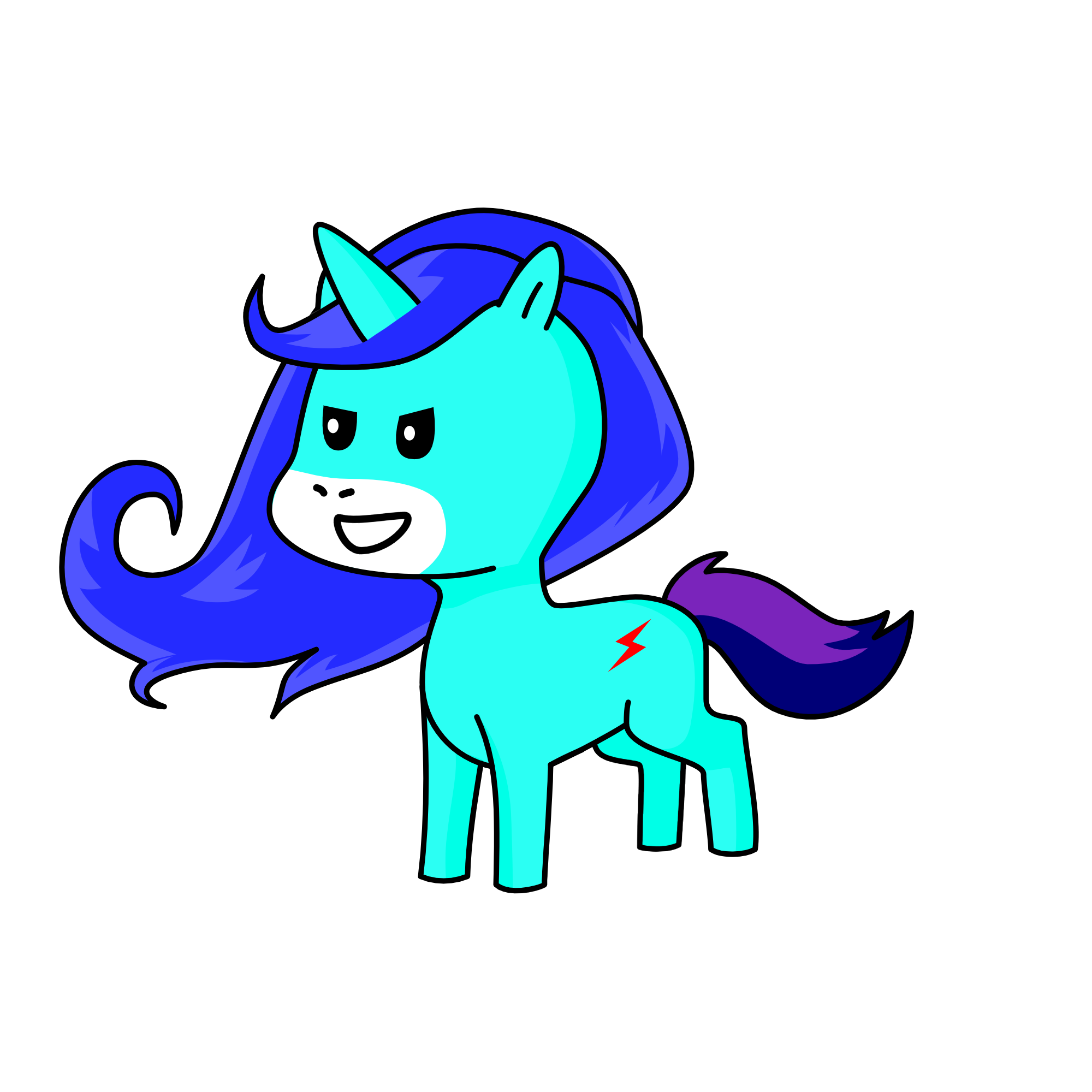 Rainbow Dash, the unicorn