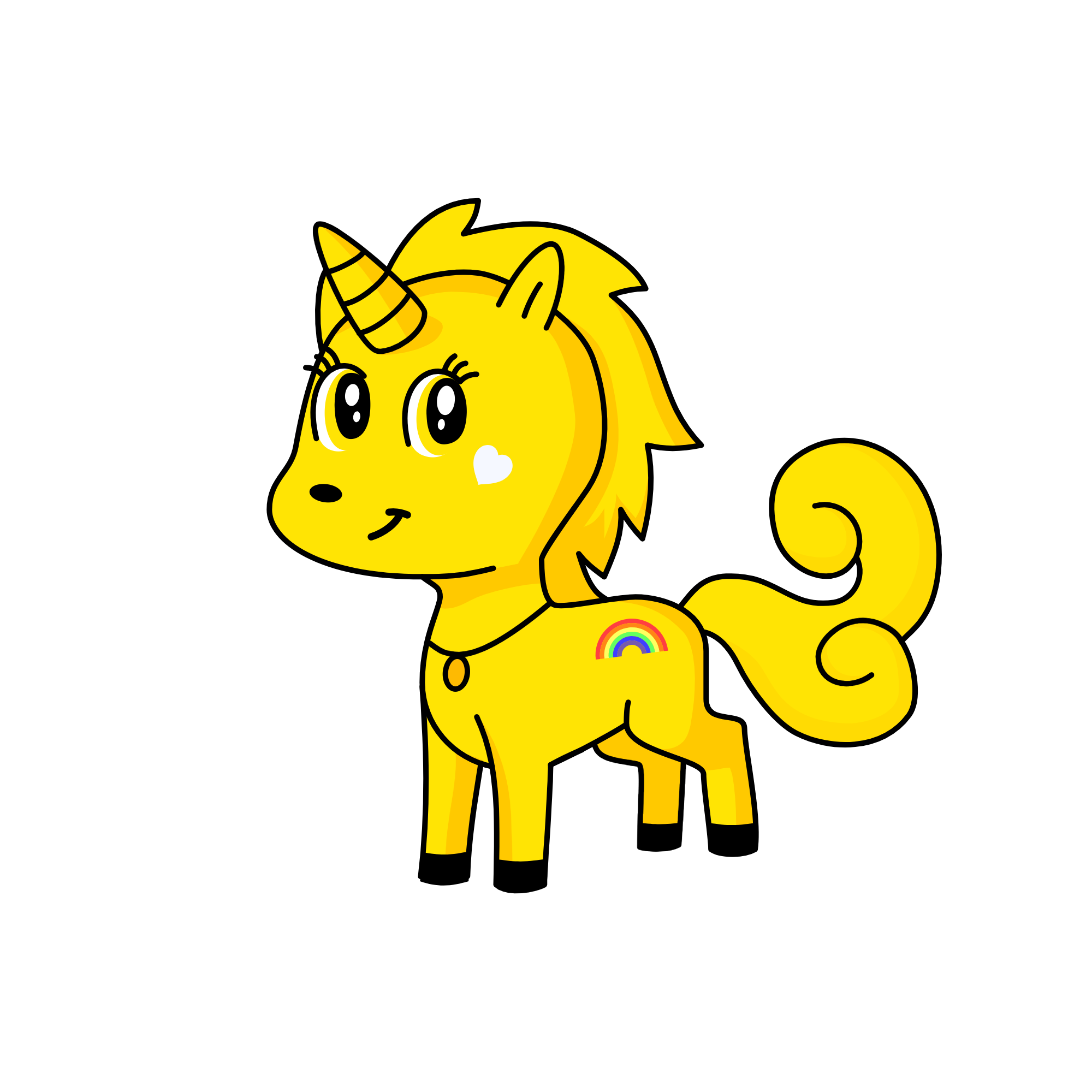 kid of golden and her husben, the unicorn