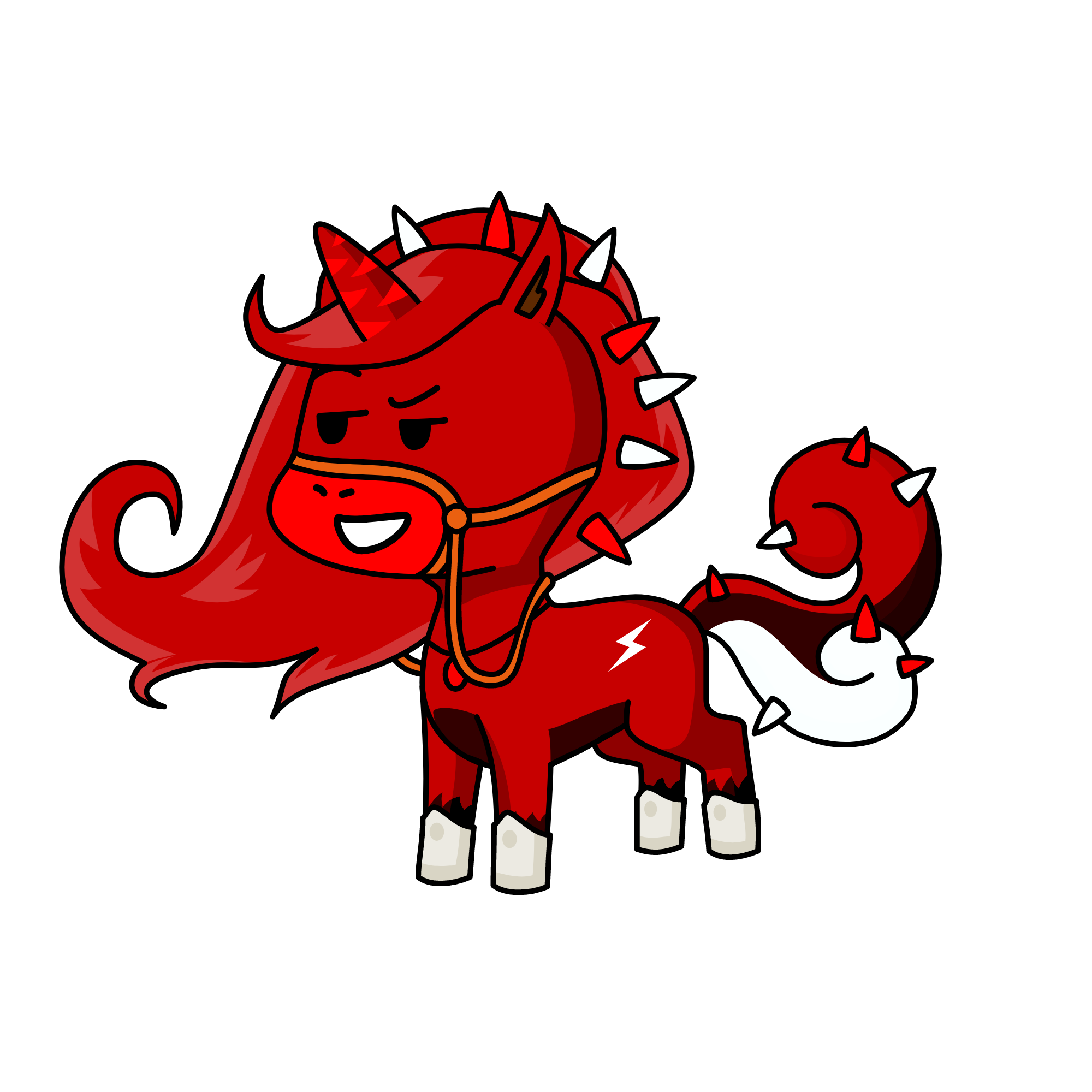 red, the unicorn