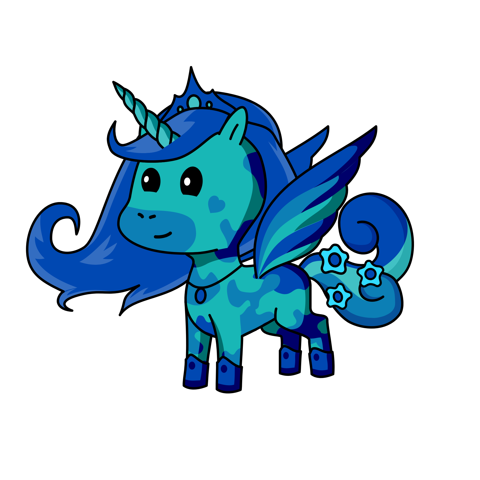 Ice princess , the unicorn