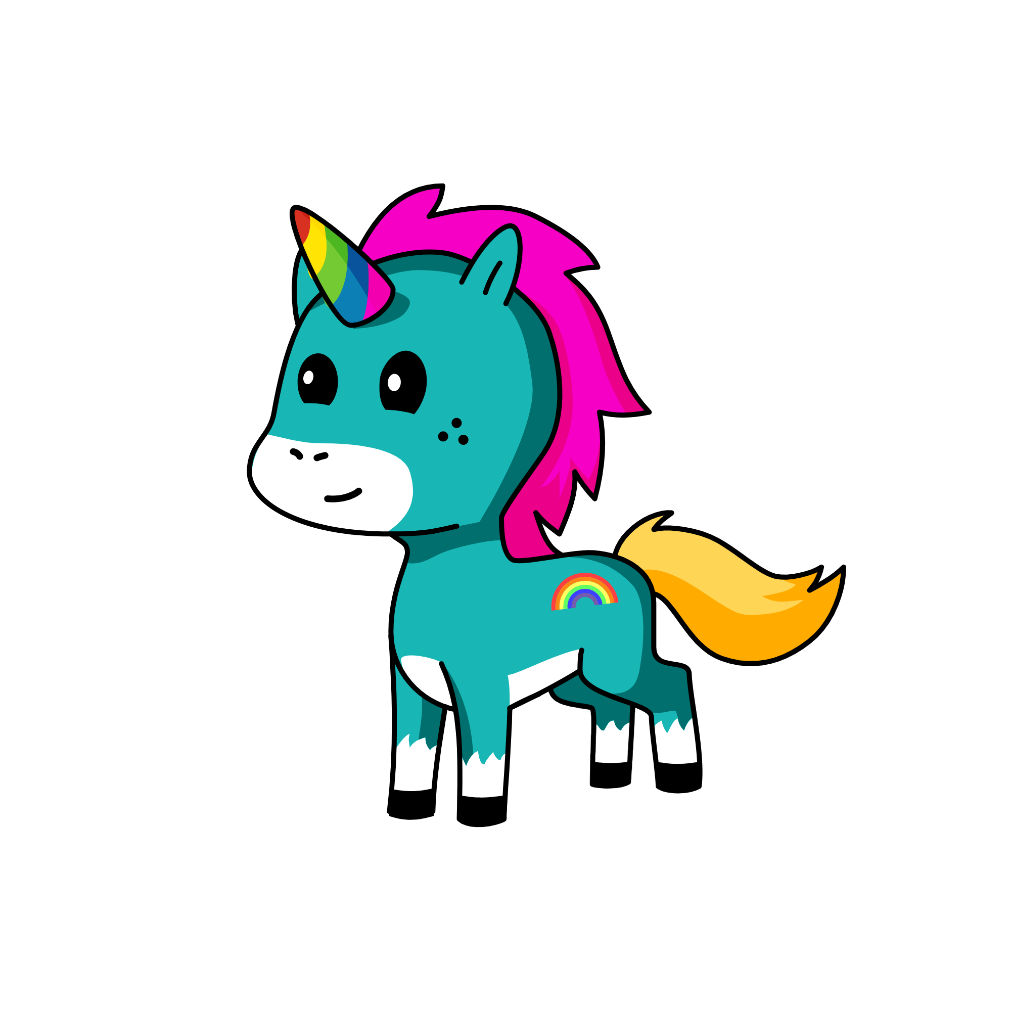 cute, the unicorn