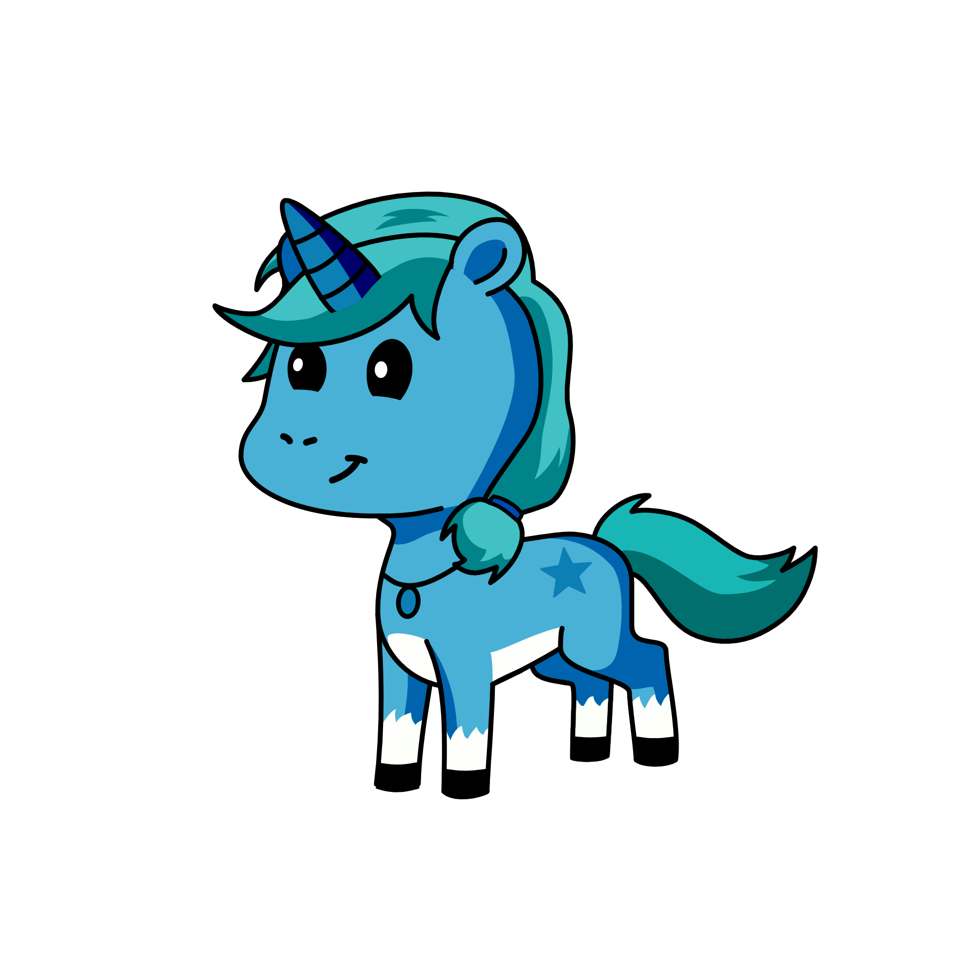 Blueberry, the unicorn
