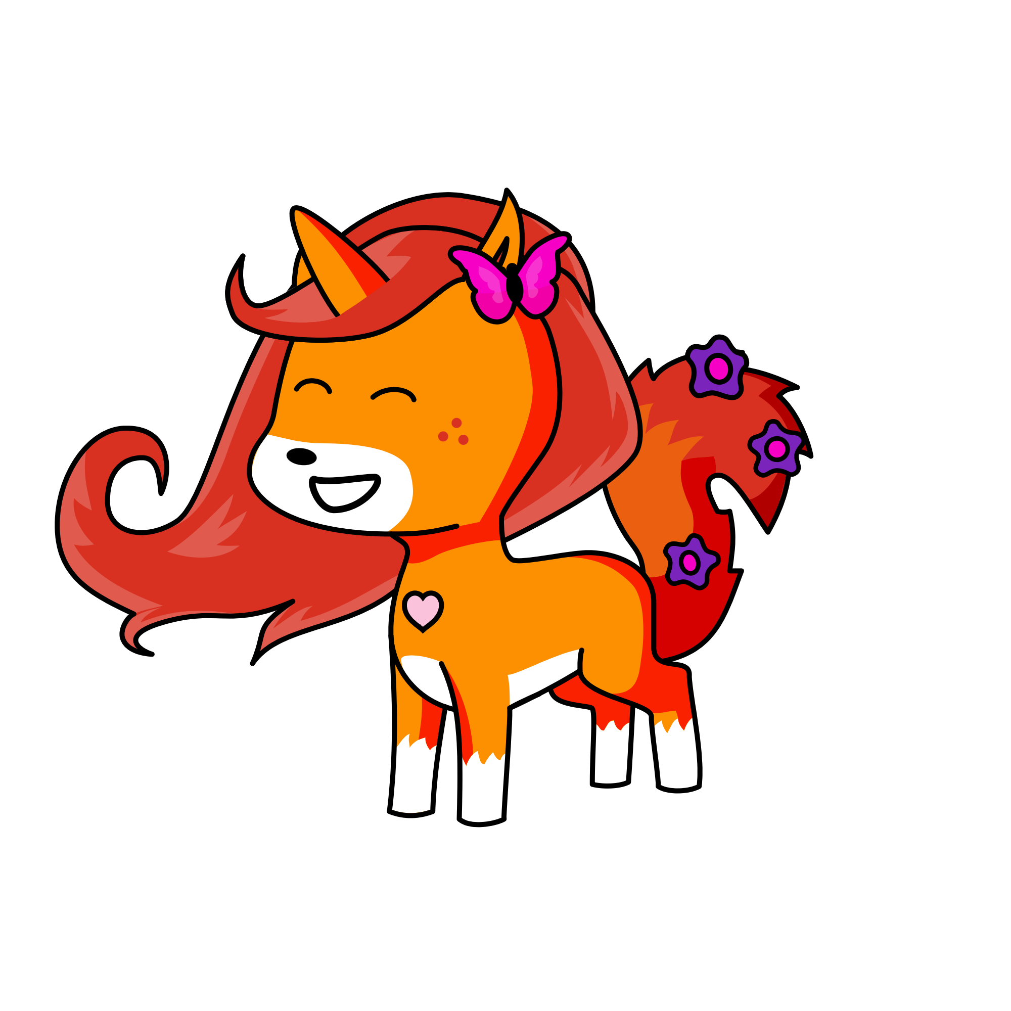 Fluffie, the unicorn